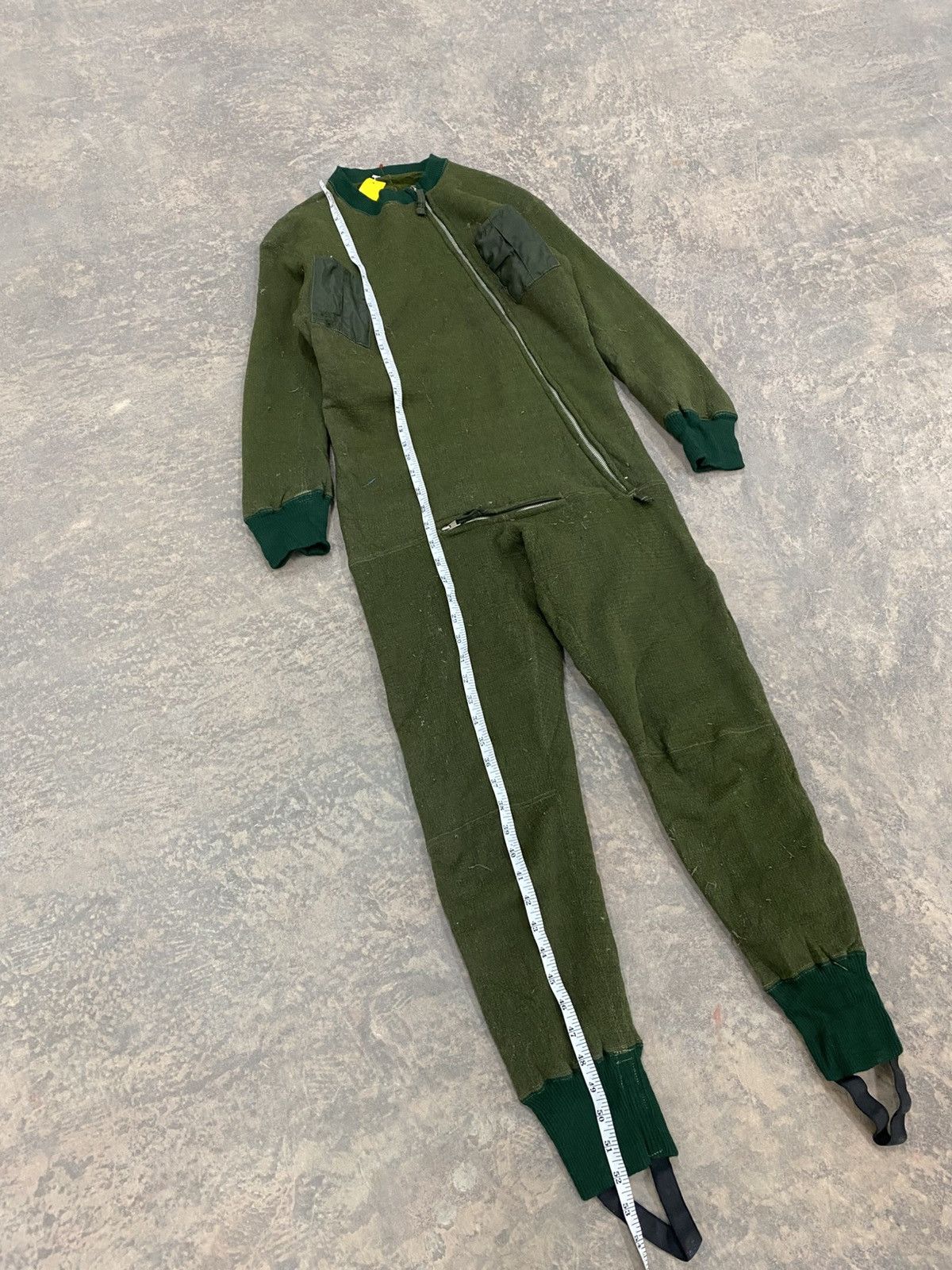 Vintage 1970s -Military Flight Coverall Jumpsuit Wool asymmetric Size US 32 / EU 48 - 12 Thumbnail