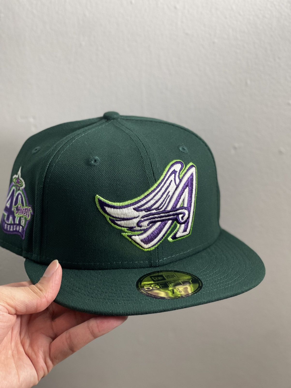 MLB × MyFitteds × New Era 7 1/8 MyFitteds Exclusive “Purple Kush” Anaheim Angels Size ONE SIZE - 1 Thumbnail