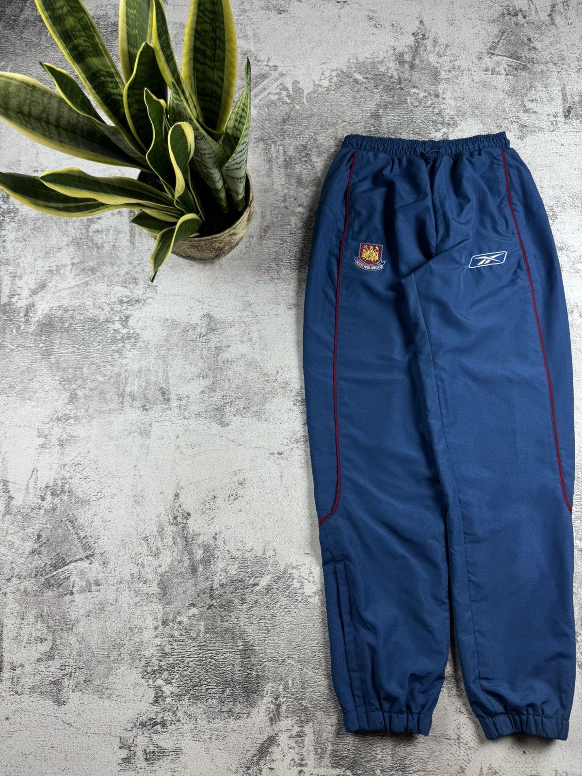 Reebok West Ham 2005 2007 Football Soccer Light Track Suit Pants Jacket Windbreaker Size US S / EU 44-46 / 1 - 18 Thumbnail