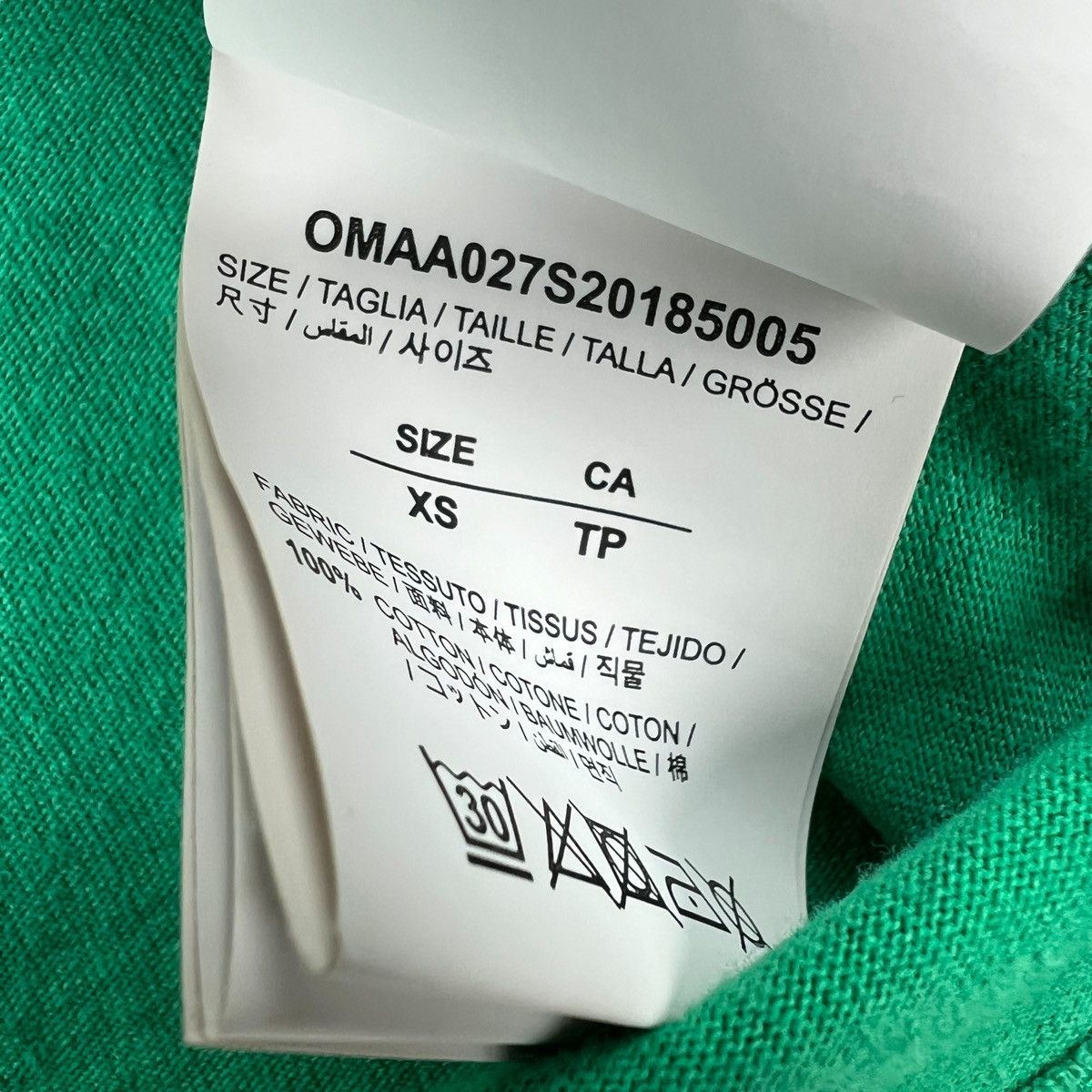 Off-White Off-White Caravaggio Back Green T Shirt Size US XS / EU 42 / 0 - 5 Thumbnail