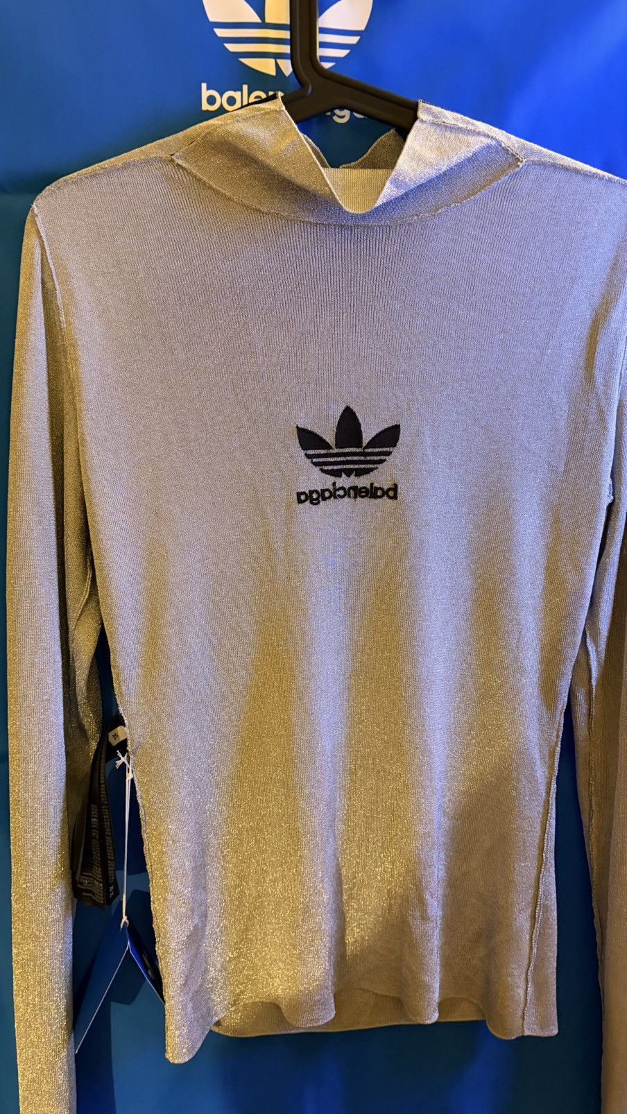 Adidas × Balenciaga Adidas x Balenciaga Athletic Mock Neck LUREX FINE KNIT Sz XL Size XL / US 12-14 / IT 48-50 - 11 Thumbnail