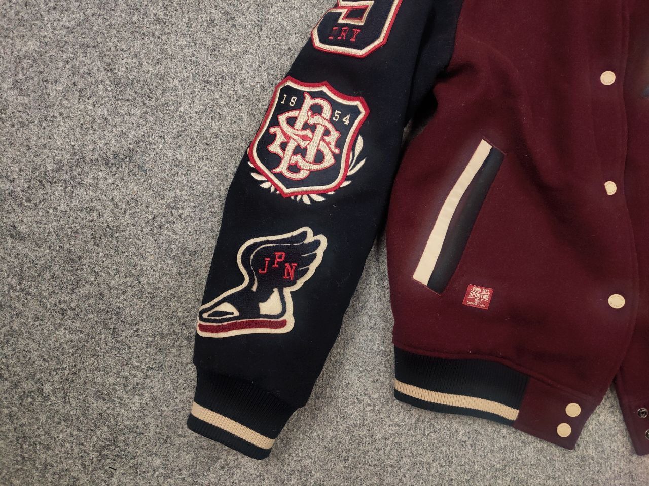 Japanese Brand Superdry Vintage Japan Varsity letterman bomber Wool Jacket Size M / US 6-8 / IT 42-44 - 7 Thumbnail