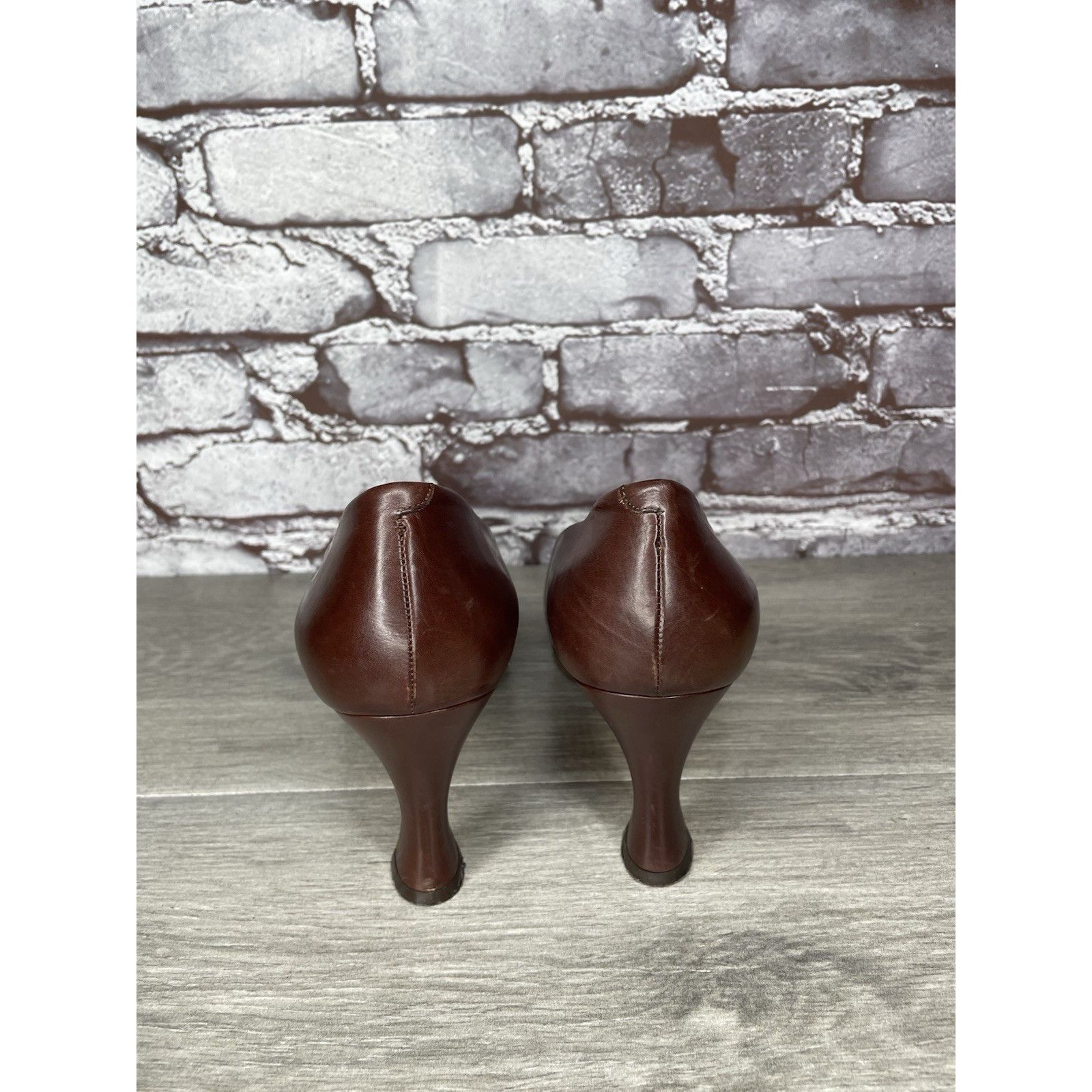 Bally Bally Athena Brown Leather Pointed Toe Pumps Dress Heels Wom Size US 8 / IT 38 - 3 Thumbnail