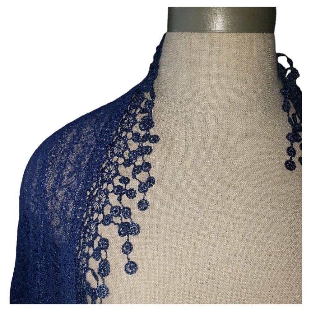 Designer CT1600 Royal Lace Blue Cut Out Wrap Size ONE SIZE - 3 Thumbnail