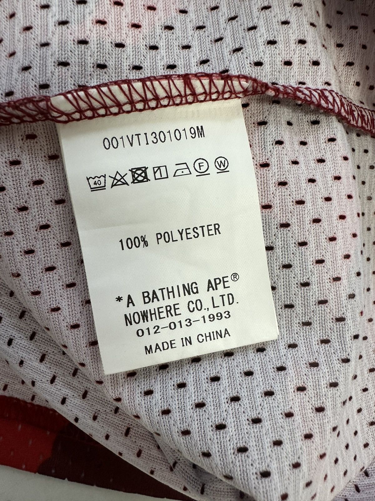 Bape Bape Basketball Jersey ‘Red’ Size US L / EU 52-54 / 3 - 3 Thumbnail