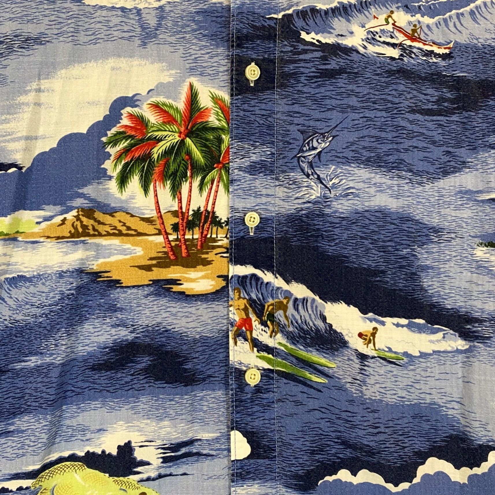 Tommy Bahama Tommy Bahama Shirt Mens XL Blue Hawaiian Button-Up Shirt S/S Lyocell Tencel Beach Hawaiian Casual Travel Size US XL / EU 56 / 4 - 4 Thumbnail