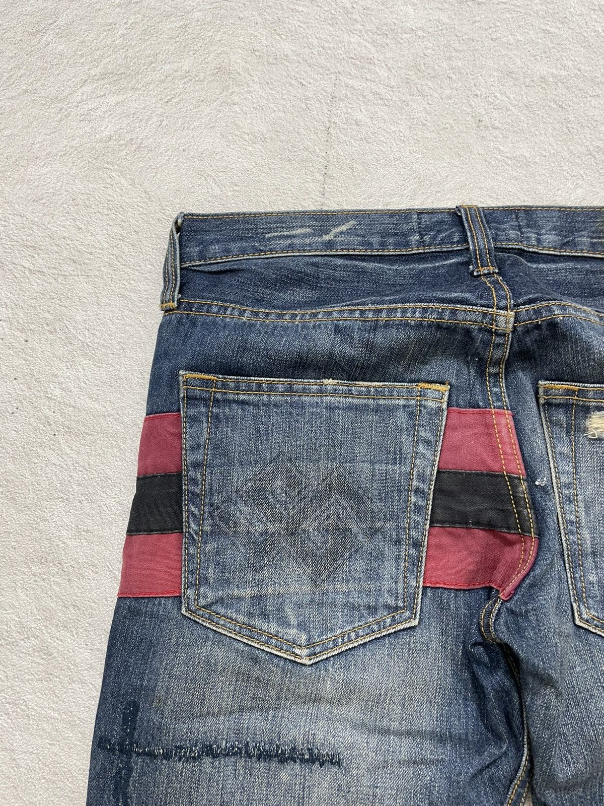 Japanese Brand 00s Kapital Heavy Distressed Patchwork Denim Grunge if6 LGB Size US 30 / EU 46 - 10 Thumbnail