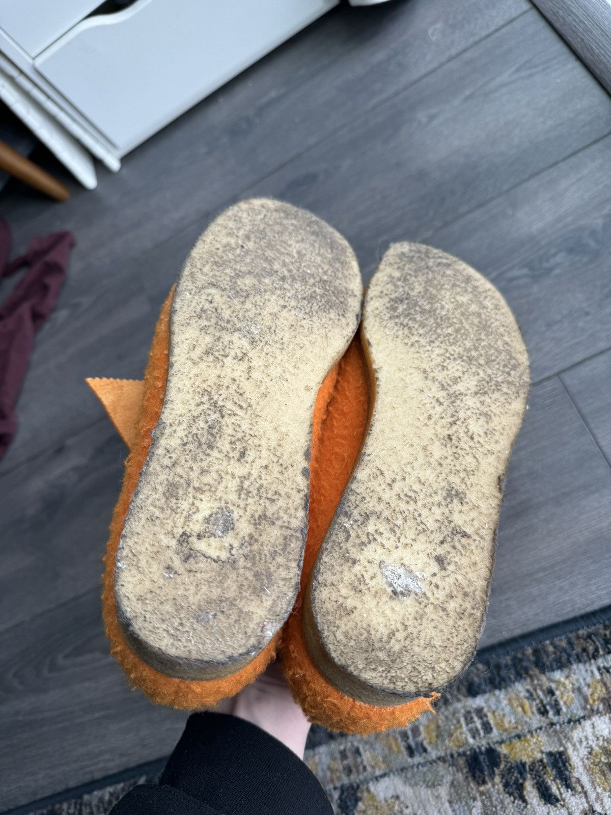 Aime Leon Dore × Clarks Wallabee - Orange Casentino Wool Size US 9.5 / EU 42-43 - 6 Thumbnail