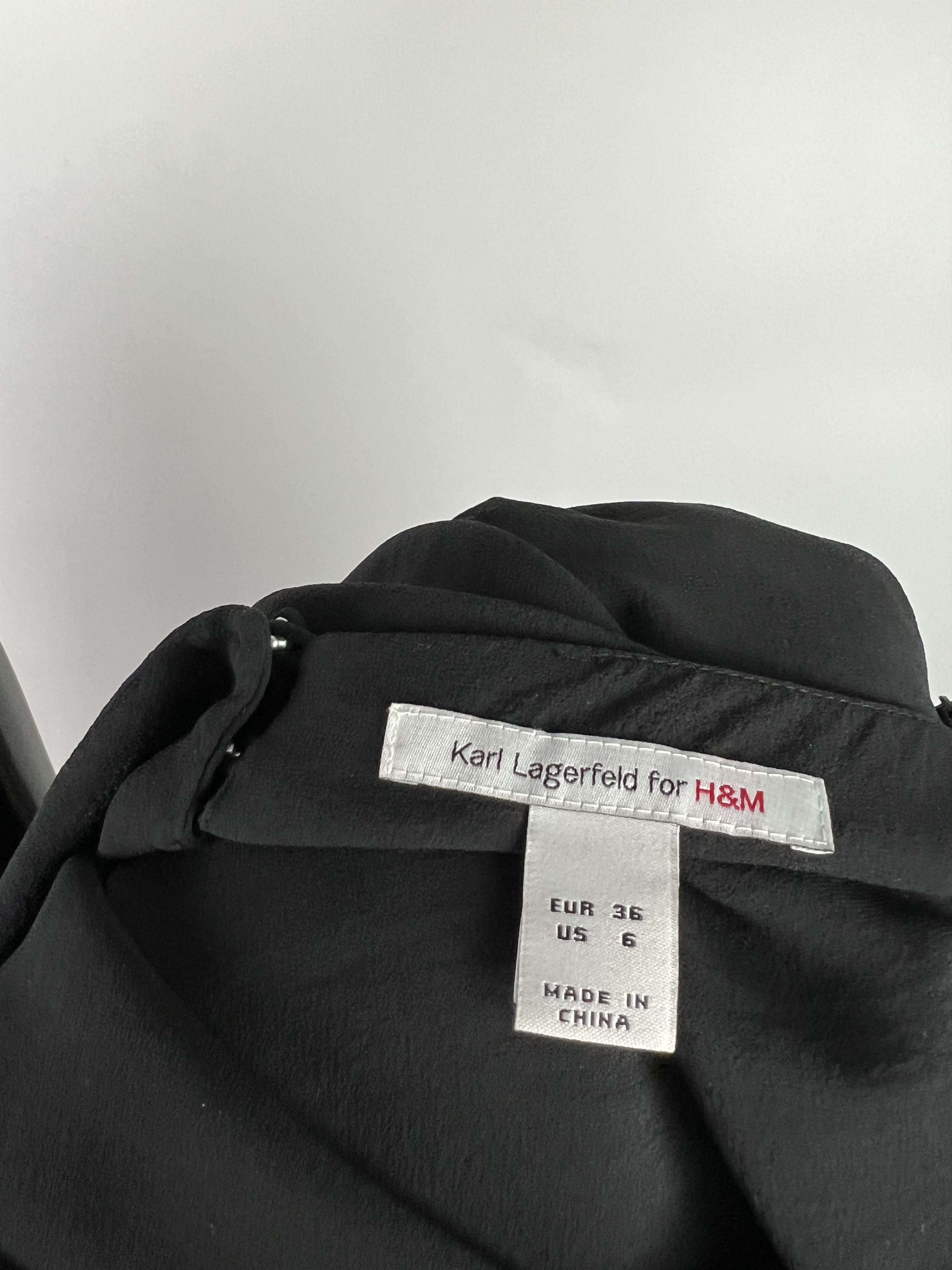 H&M × Karl Lagerfeld Karl Lagerfeld For H&M Sleeveless Asymmetric Silk Dress US6 Size M / US 6-8 / IT 42-44 - 8 Thumbnail