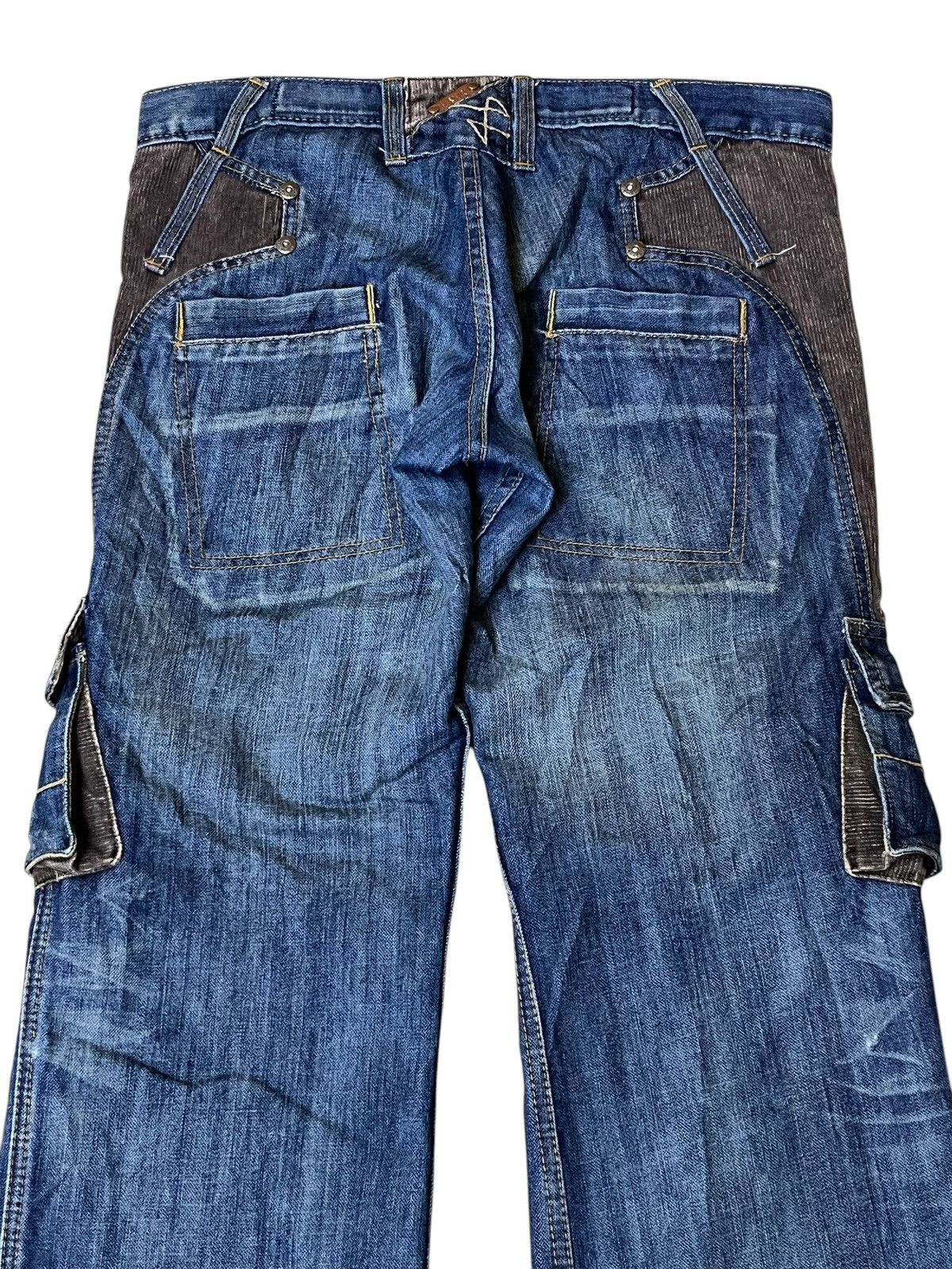 Japanese Brand JAPANESE ARCHIVE Y2K JEANS DE ART BONDAGE CARGO FLARED JEANS Size US 34 / EU 50 - 5 Thumbnail