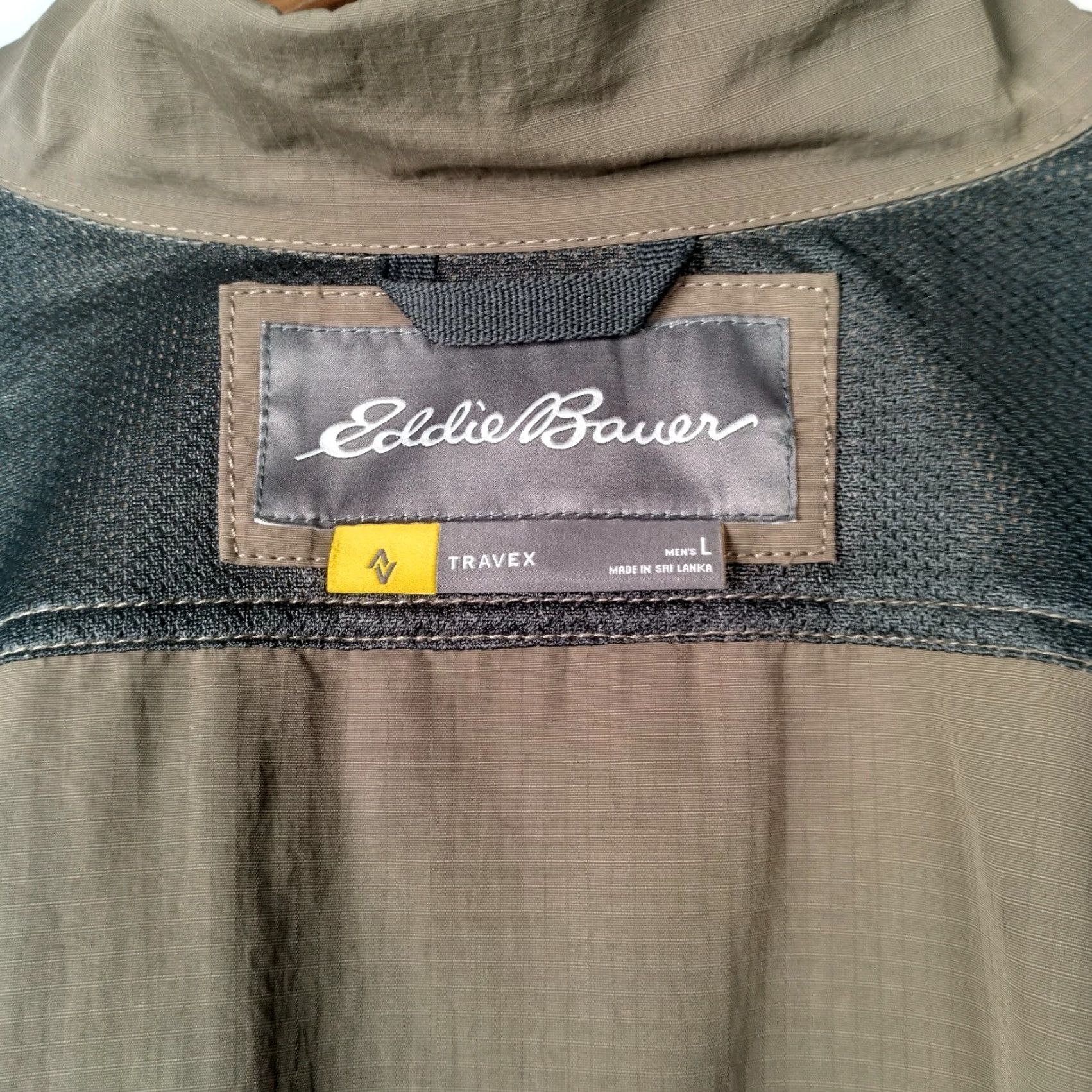 Eddie Bauer Eddie Bauer Travex Jacket Men L Green Nylon Softshell Zip Stand-Up Collar Utility Outdoor Travel Size US L / EU 52-54 / 3 - 6 Thumbnail