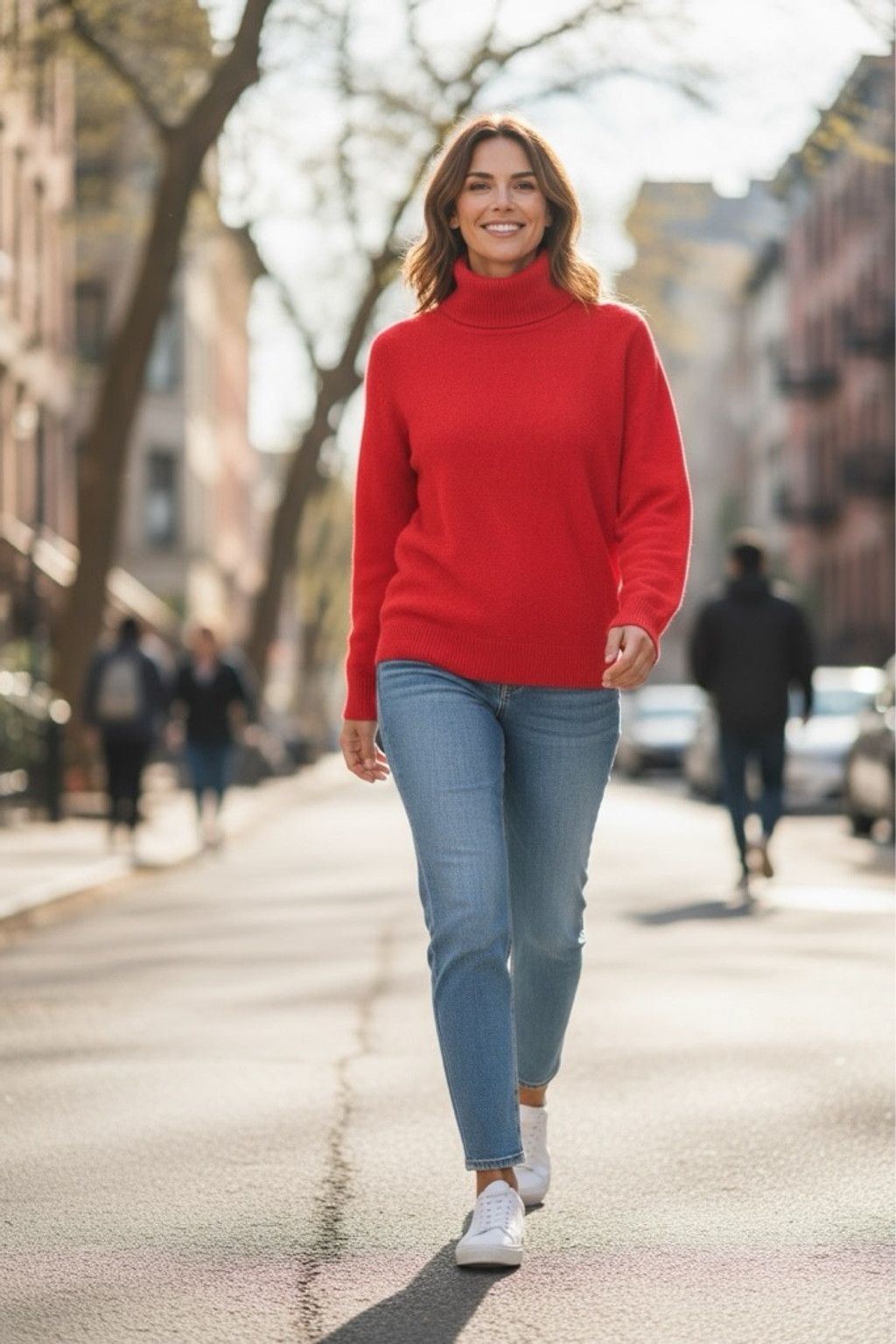 Joseph Abboud Women's JOSEPH A. Red Turtleneck Sweater S Size S / US 4 / IT 40 - 1 Thumbnail