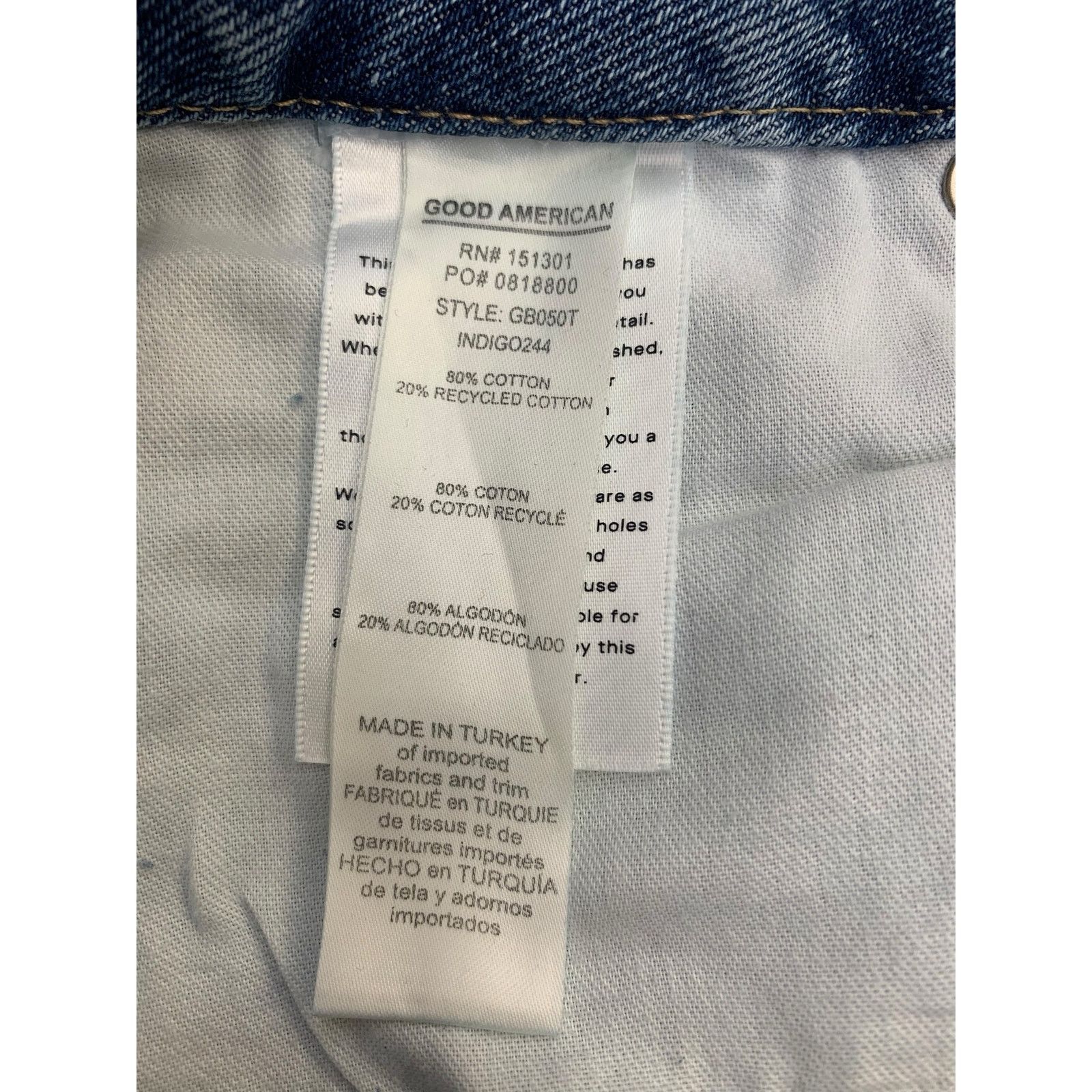 Good American NWT Good American Good Boy Ripped Jeans SZ 16 Size 38" / US 16 / IT 52 - 4 Thumbnail