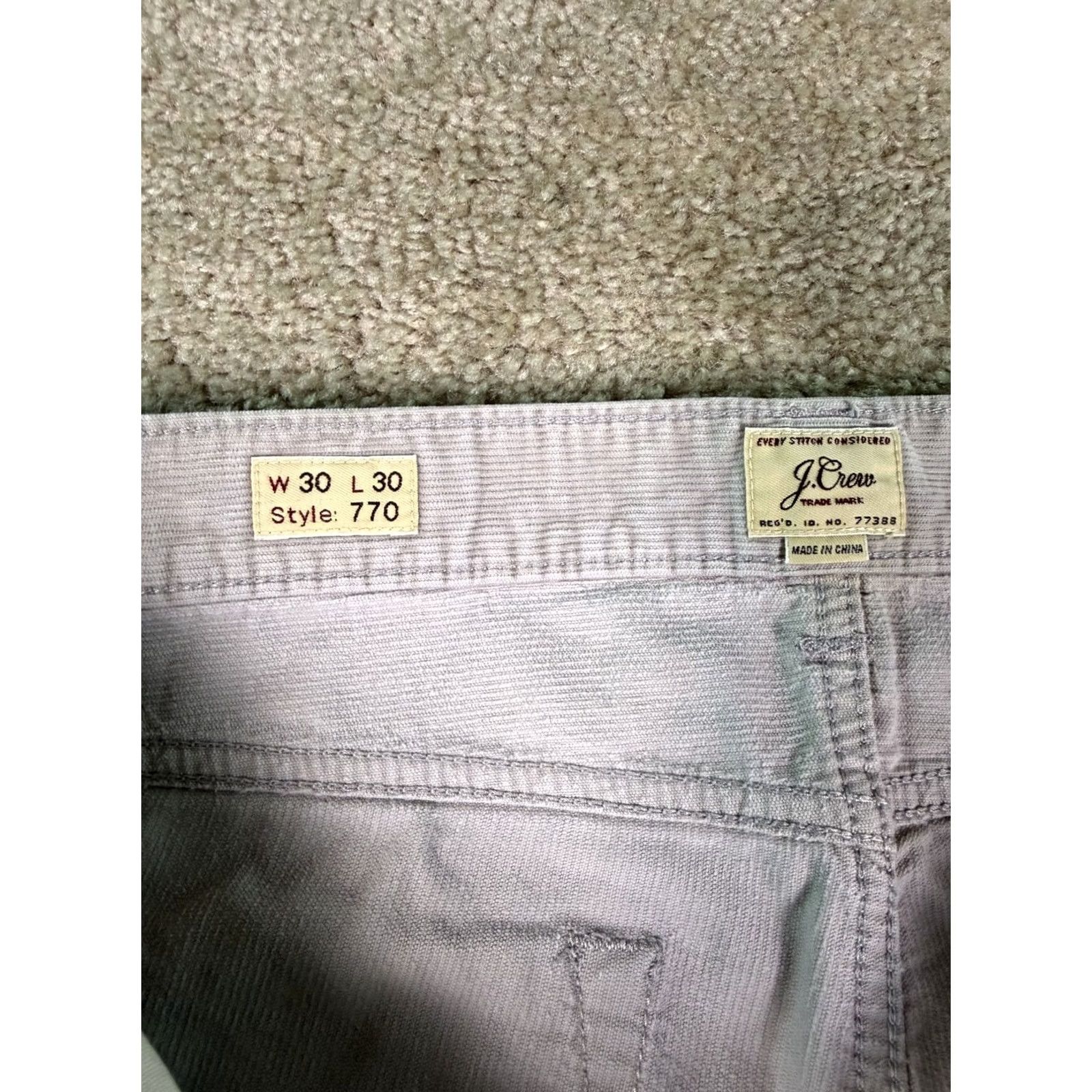 J.Crew J Crew Mens Corduroy Pants Gray Straight Leg Size 30x30 Style 770 Preppy Casual Workwear Size US 30 / EU 46 - 4 Thumbnail