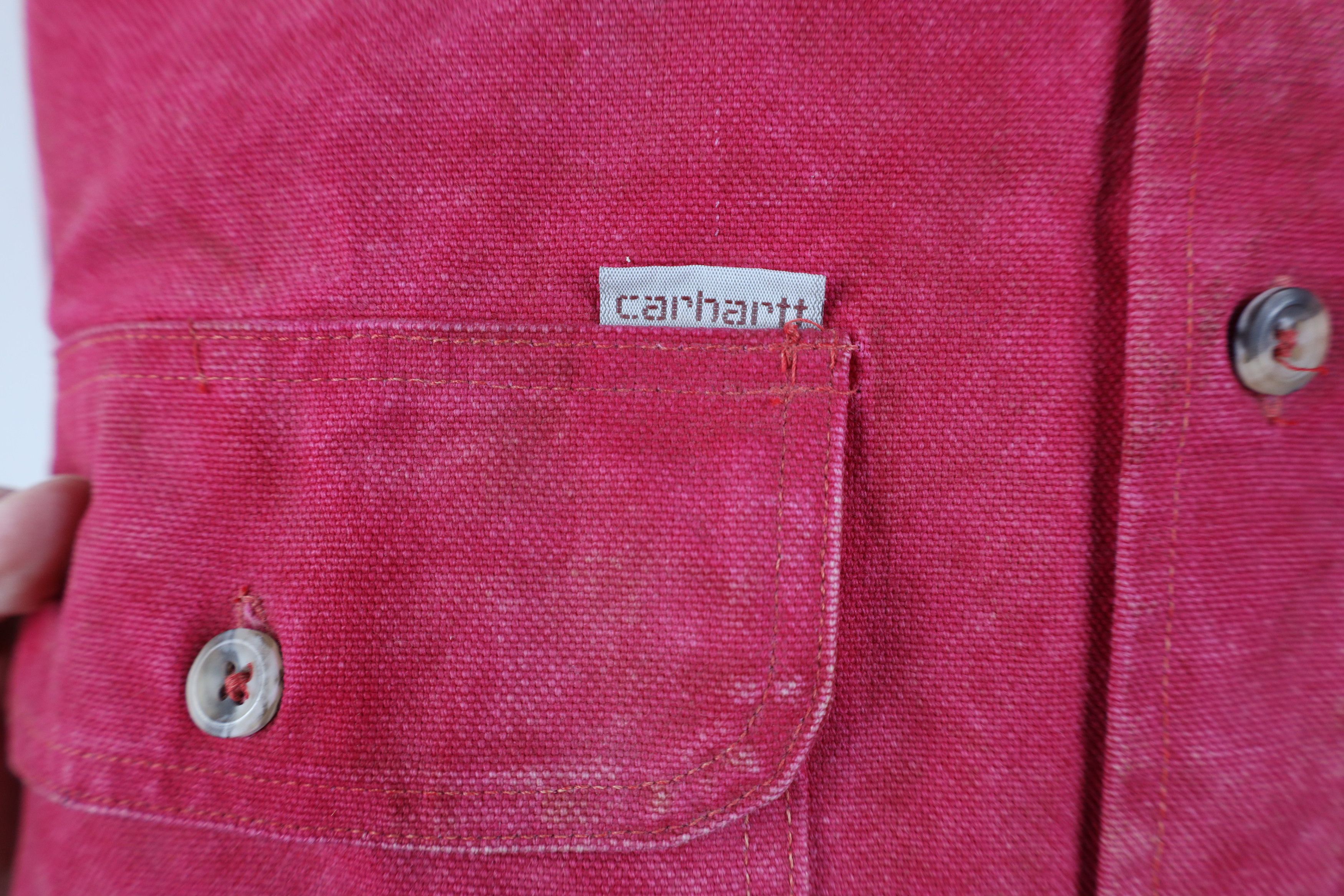 Carhartt Vintage 90s Carhartt Acid Wash Canvas Button Shirt Red USA Size US M / EU 48-50 / 2 - 4 Thumbnail