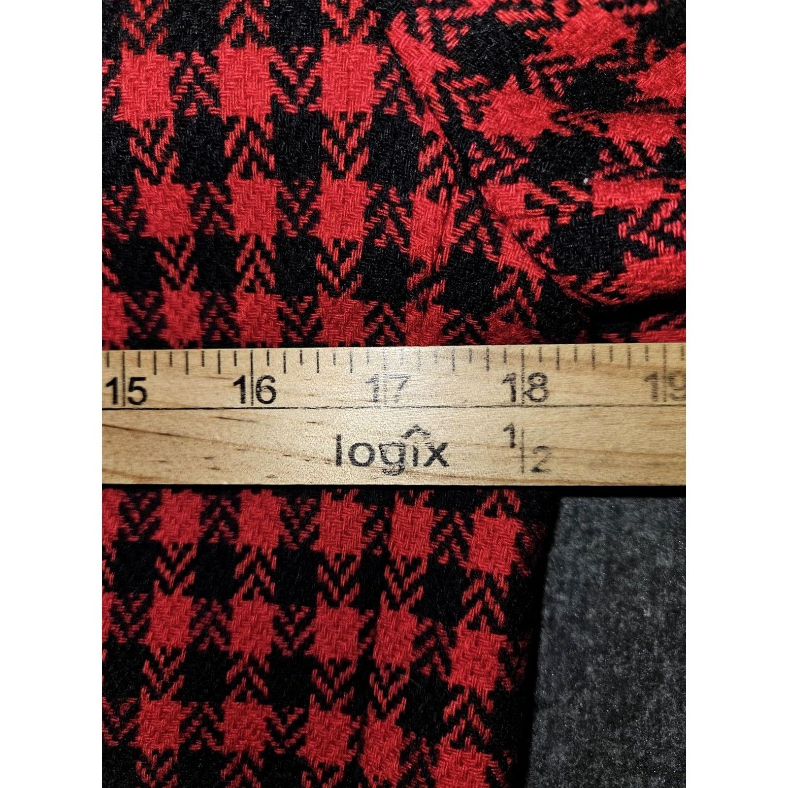 Pendleton VINTAGE Pendleton Blazer Womens 6 Red Black Houndstooth Wool Jacket Made USA 80s Size M / US 6-8 / IT 42-44 - 4 Thumbnail