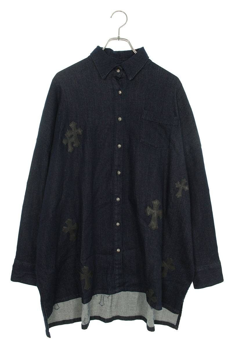 Chrome Hearts Chrome Hearts Cross Button Denim Shirt Size US S / EU 44-46 / 1 - 1 Thumbnail