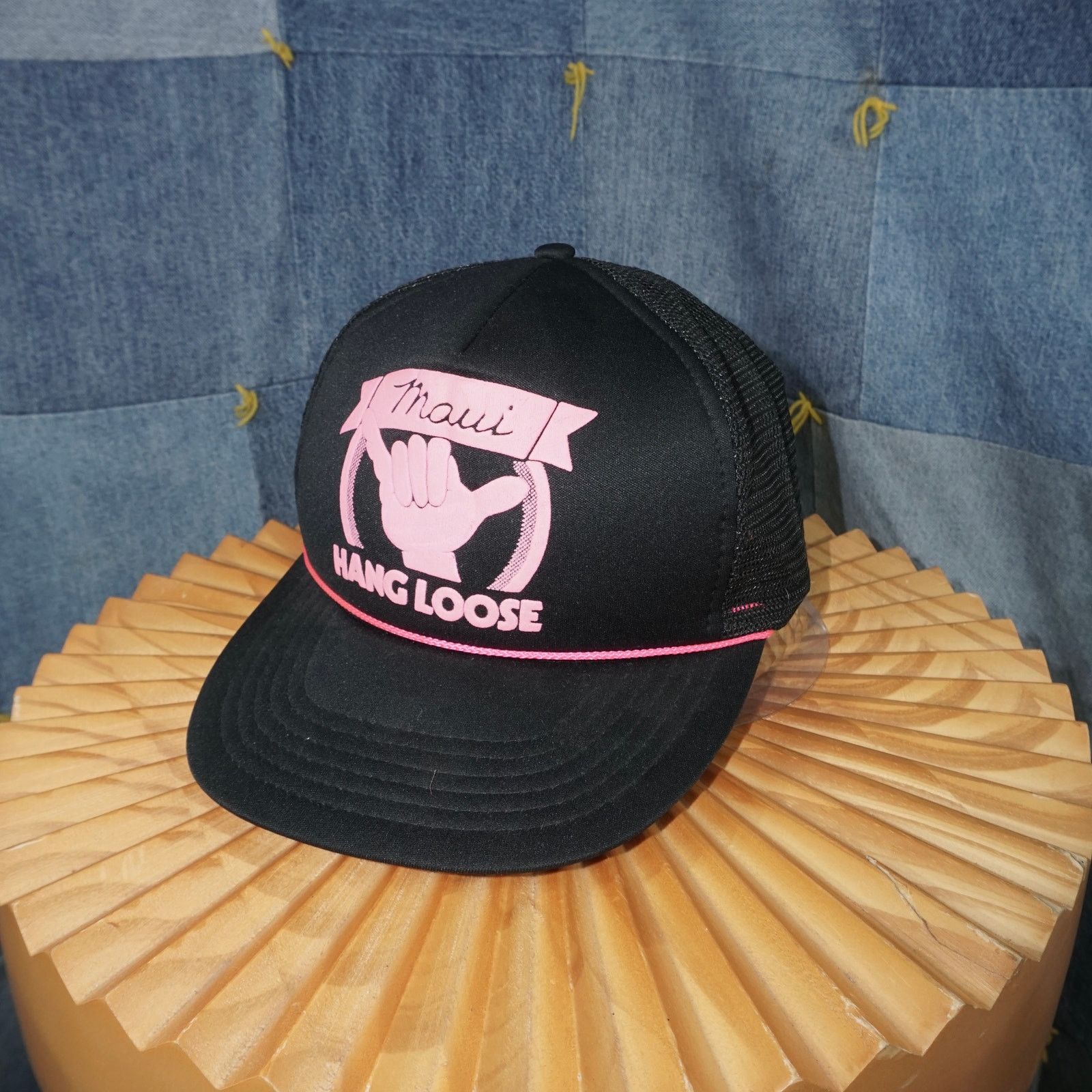 Vintage OSFA - Vintage 1990s Maui hang loose Hawaii rope trucker hat Size ONE SIZE - 2 Thumbnail