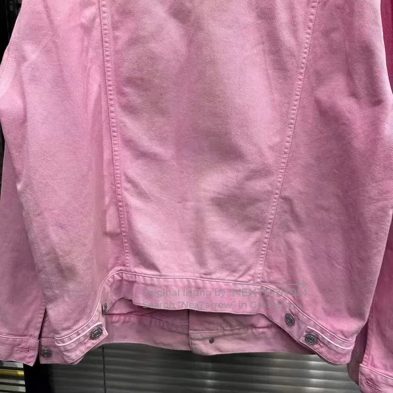 Balenciaga Balenciaga Pink chest logo denim jacket Size XXS / US 00 / IT 34 - 6 Thumbnail