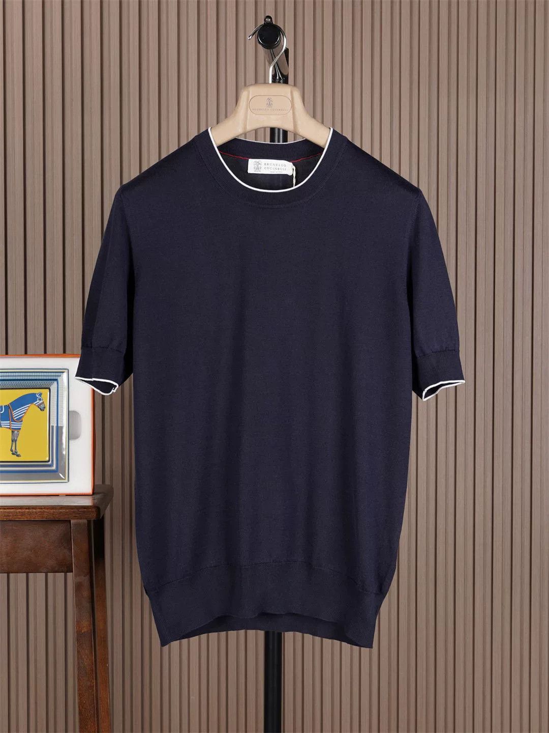 Brunello Cucinelli Brunello Cucinelli Men's Knit T-Shirt Size US M / EU 48-50 / 2 - 1 Thumbnail