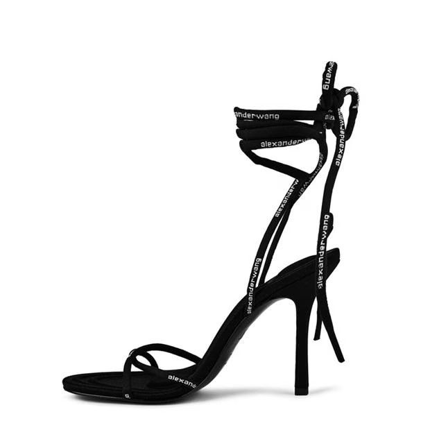 Alexander Wang o1g2r1mq0824 Heels 105 Sandals in Black & White Size US 8 / IT 38 - 2 Thumbnail