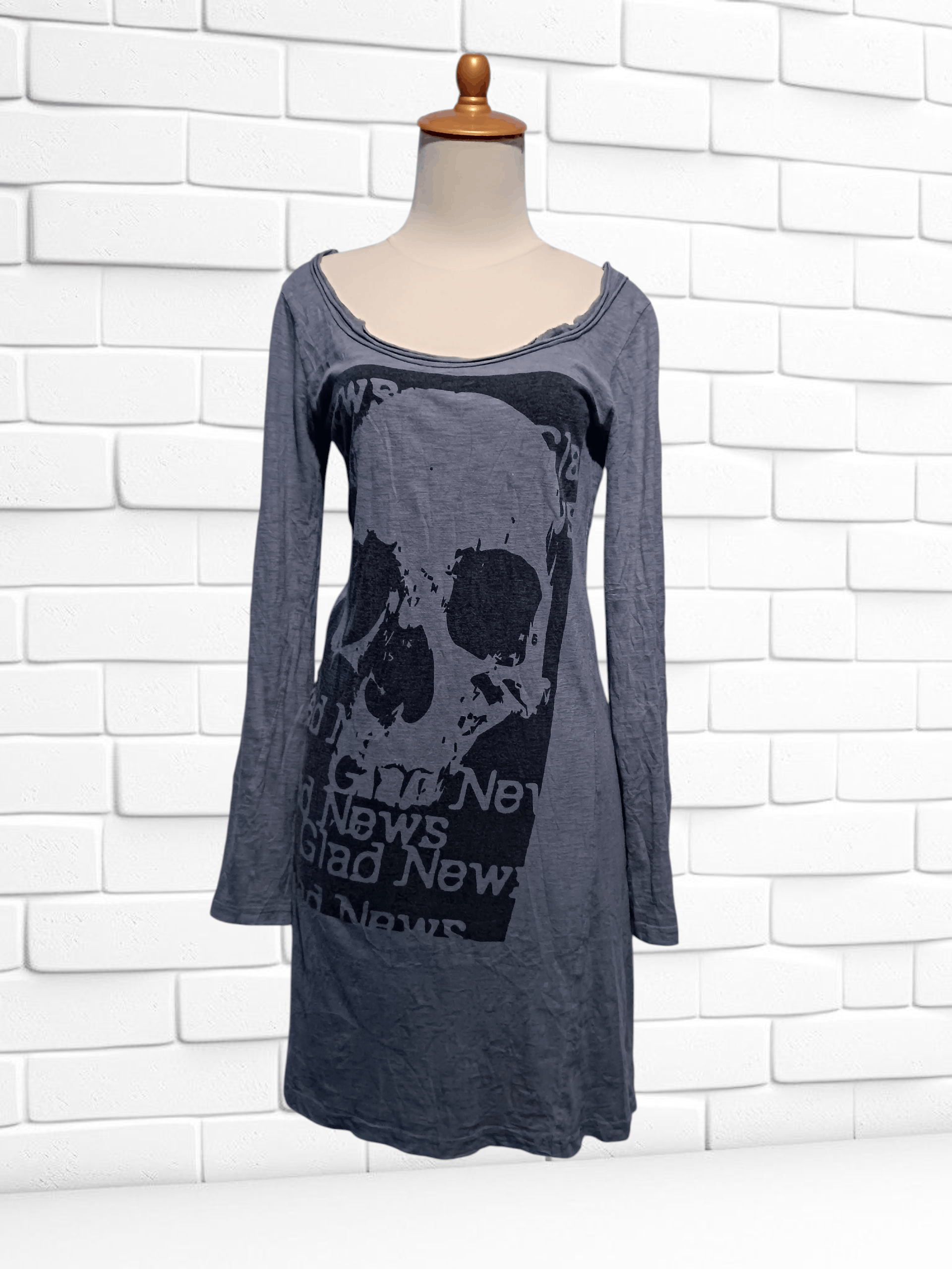 Japanese Brand Damaged GLADNEWS Tunic Dress Y2K Heisei Gal Grunge Gothic Size M / US 6-8 / IT 42-44 - 1 Thumbnail