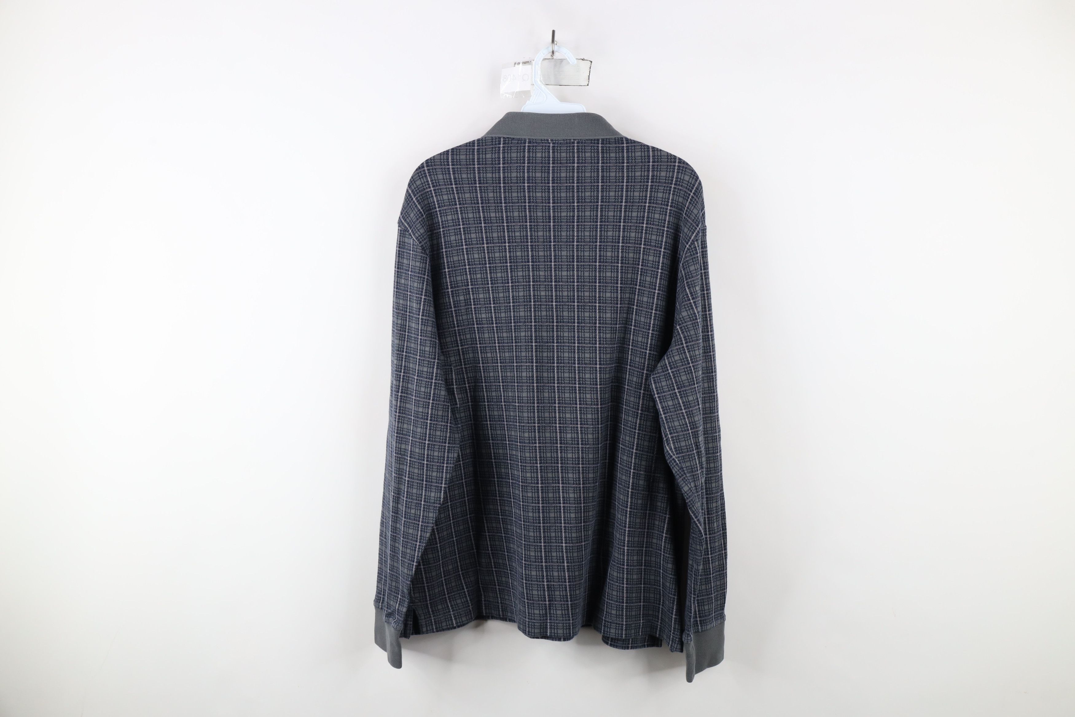 Lands' End × Vintage Vintage Y2K Lands End Long Sleeve Rugby Polo Shirt Plaid Size US L / EU 52-54 / 3 - 7 Thumbnail