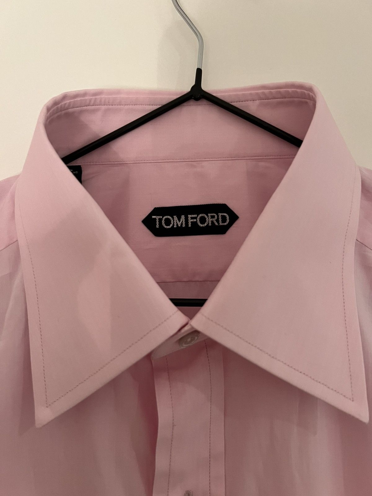Tom Ford TOM FORD Pink Dress Shirt Size 16 41 Long Sleeves Cotton Size US M / EU 48-50 / 2 - 2 Thumbnail