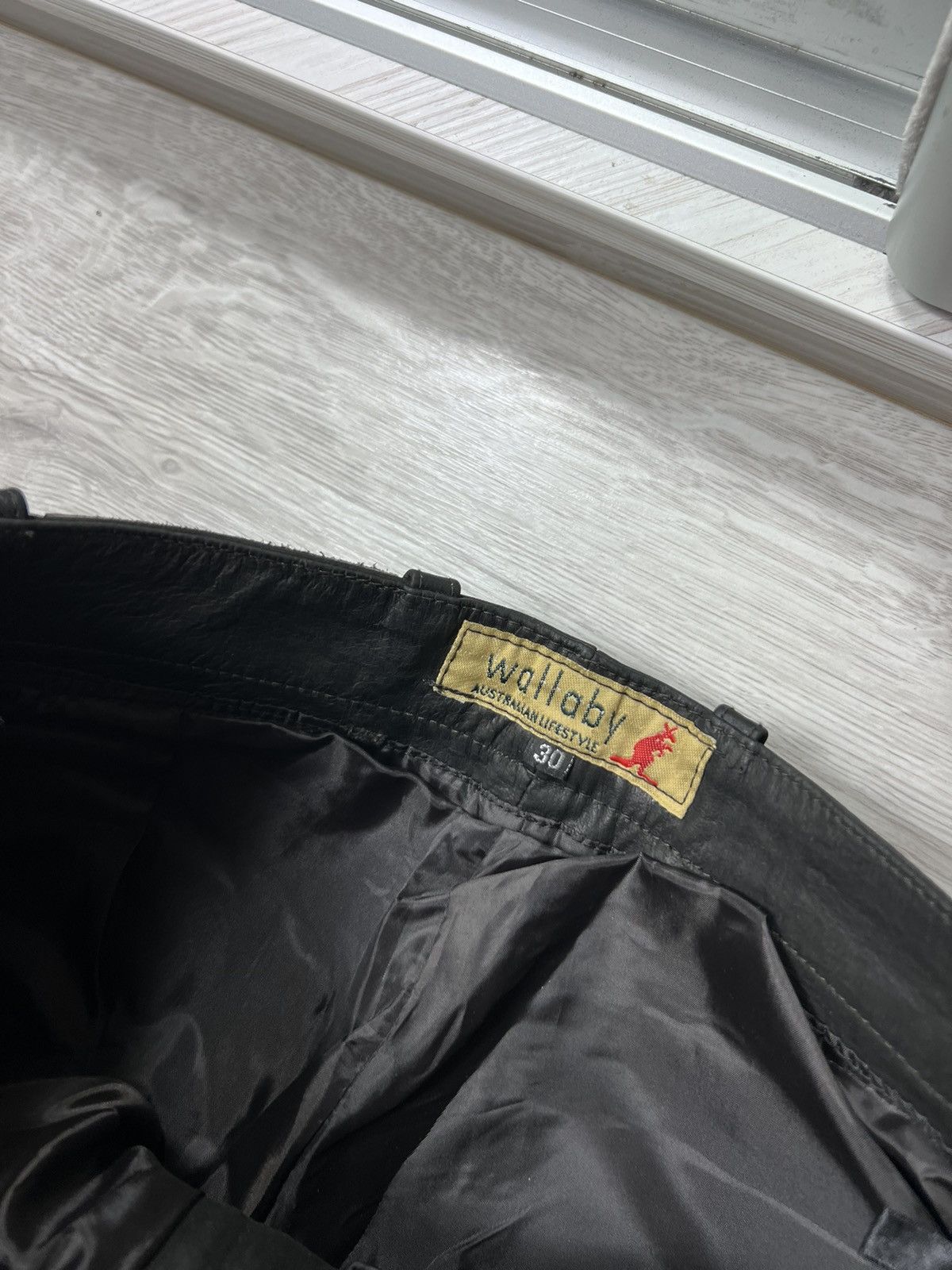 Genuine Leather NWT Vintage Wallaby Australian Lifestyle Leather Biker Pants Size US 30 / EU 46 - 9 Thumbnail