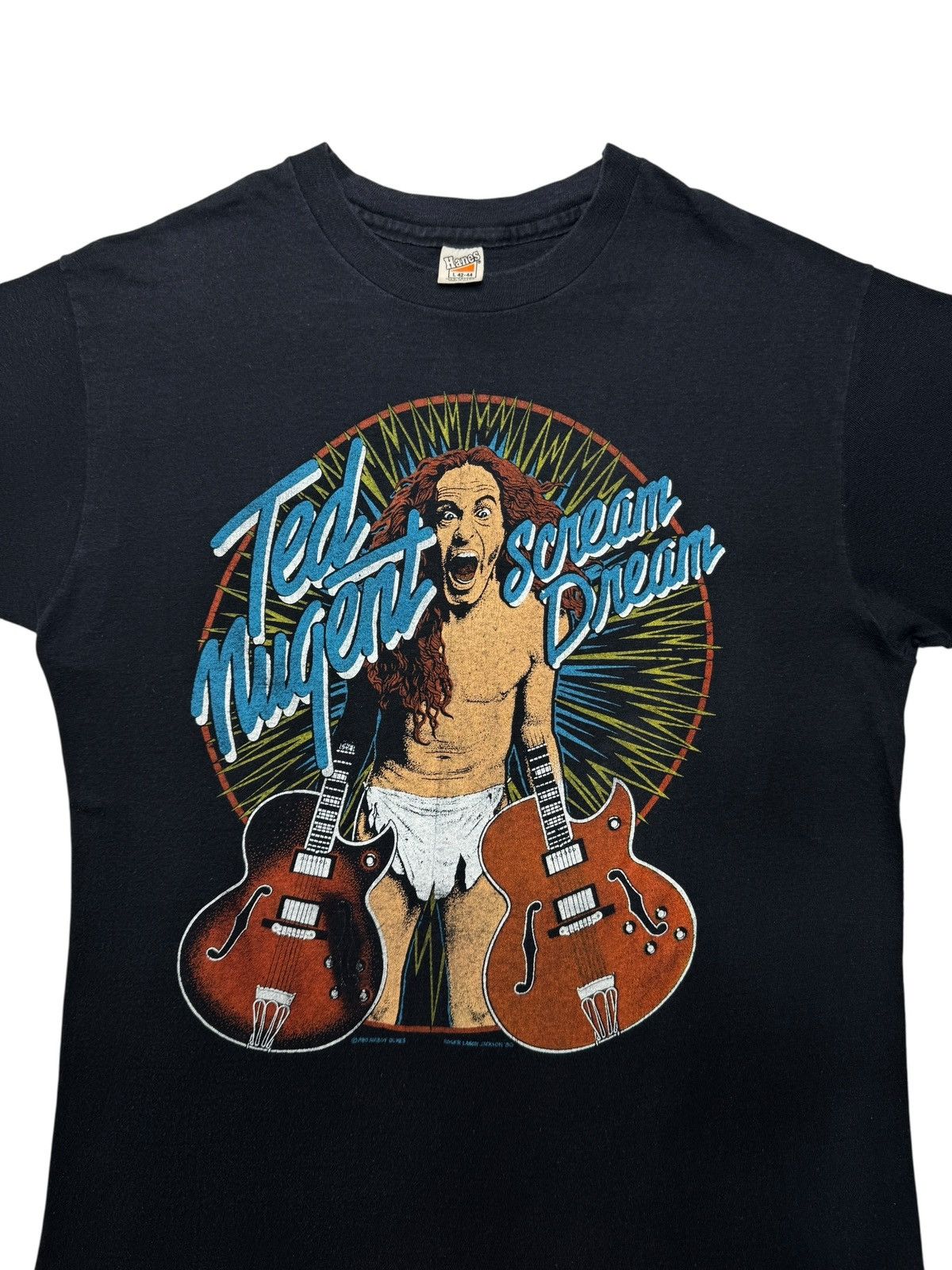 Band Tees Vintage 1980 Ted Nugent Scream Dream Band Tee Shirt Size US L / EU 52-54 / 3 - 2 Thumbnail