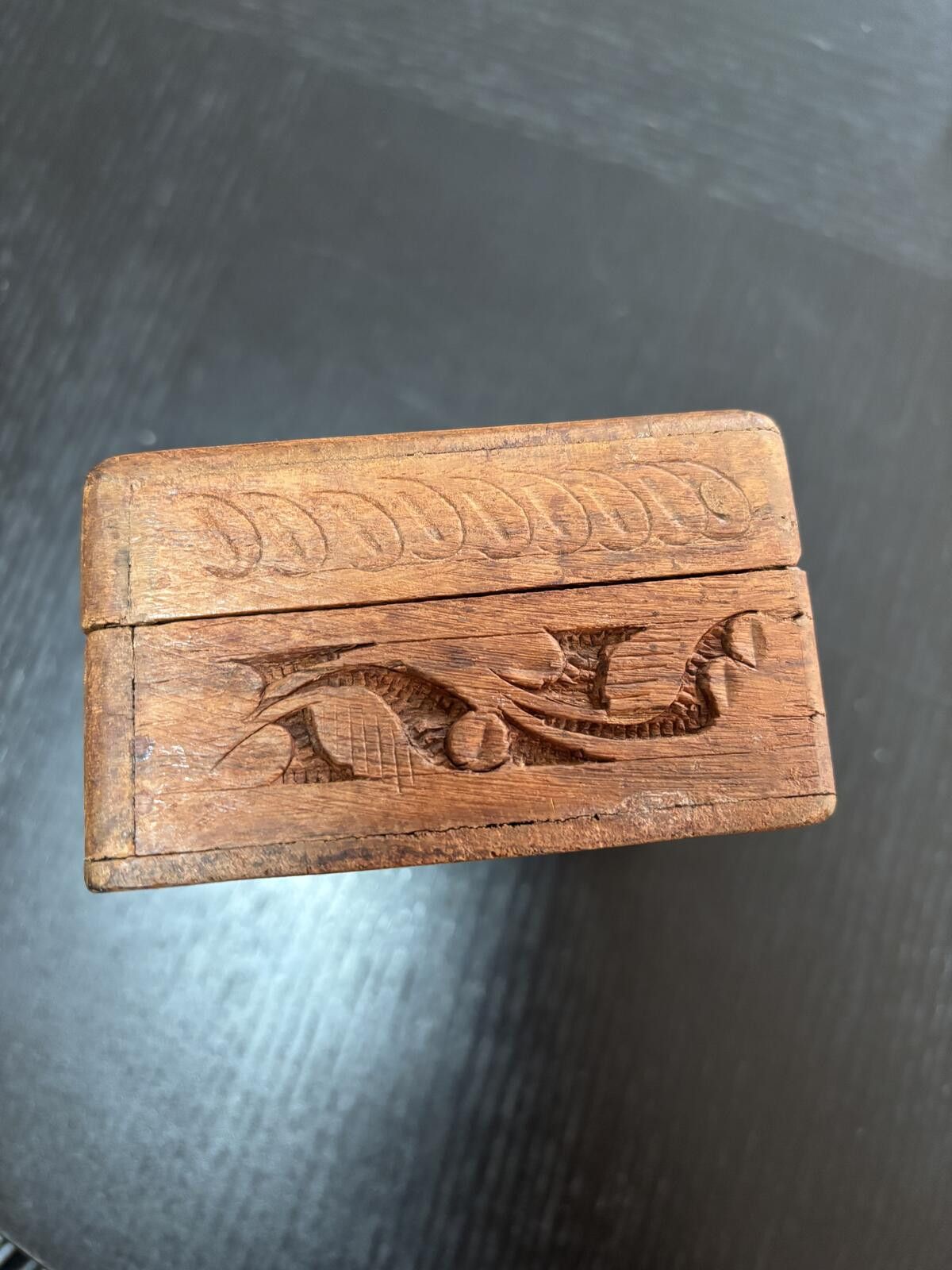 The Unbranded Brand Hand-Carved Wooden Jewelry or Trinket Box with Floral Design Size ONE SIZE - 6 Thumbnail