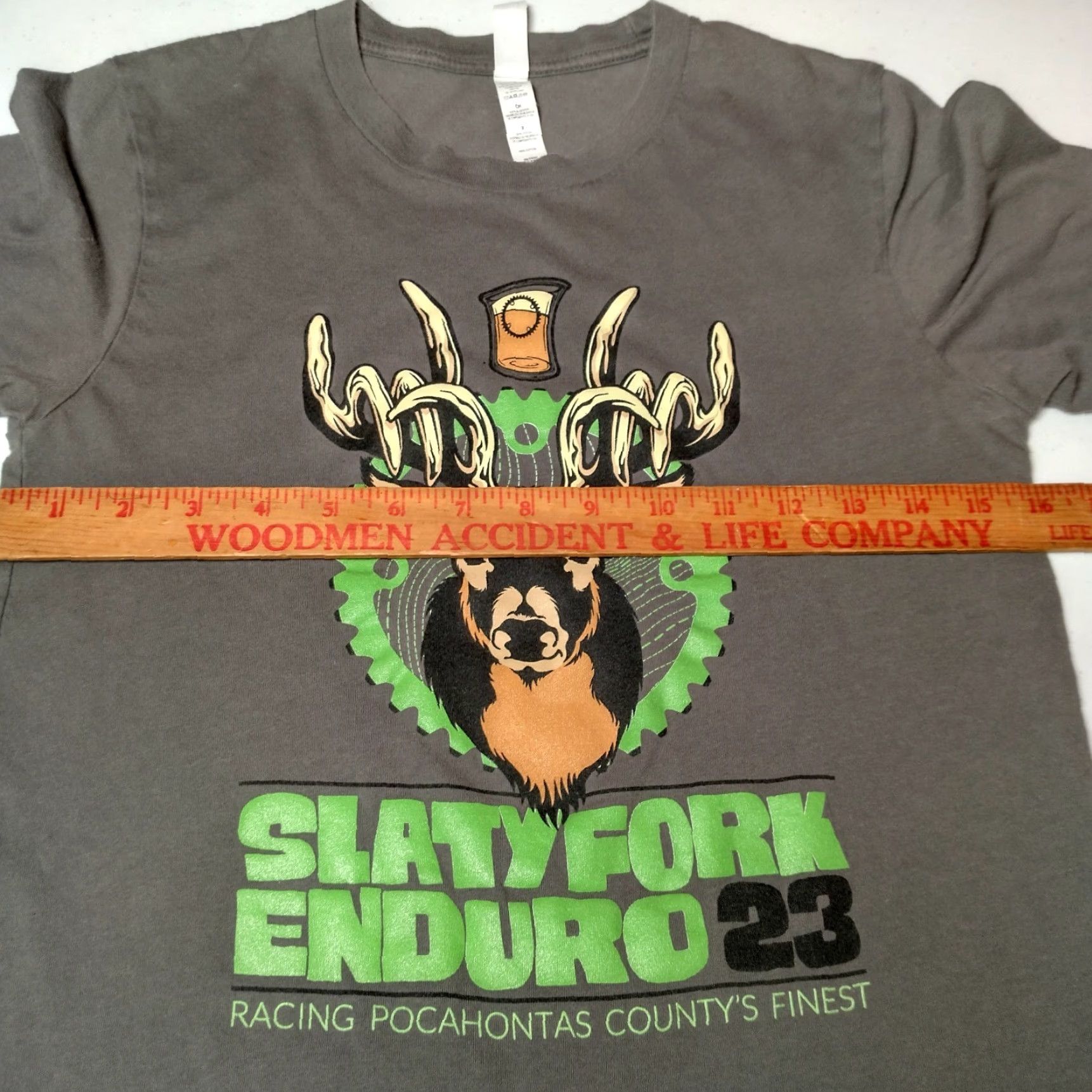Vintage Slatyfork Enduro 23 MTB Race Shirt S Gray Bella + Canvas Men T-Shirt Crew Neck Short Sleeve Mountain Bike WV Racing Graphic Deer Enduro 23 Size US S / EU 44-46 / 1 - 5 Thumbnail