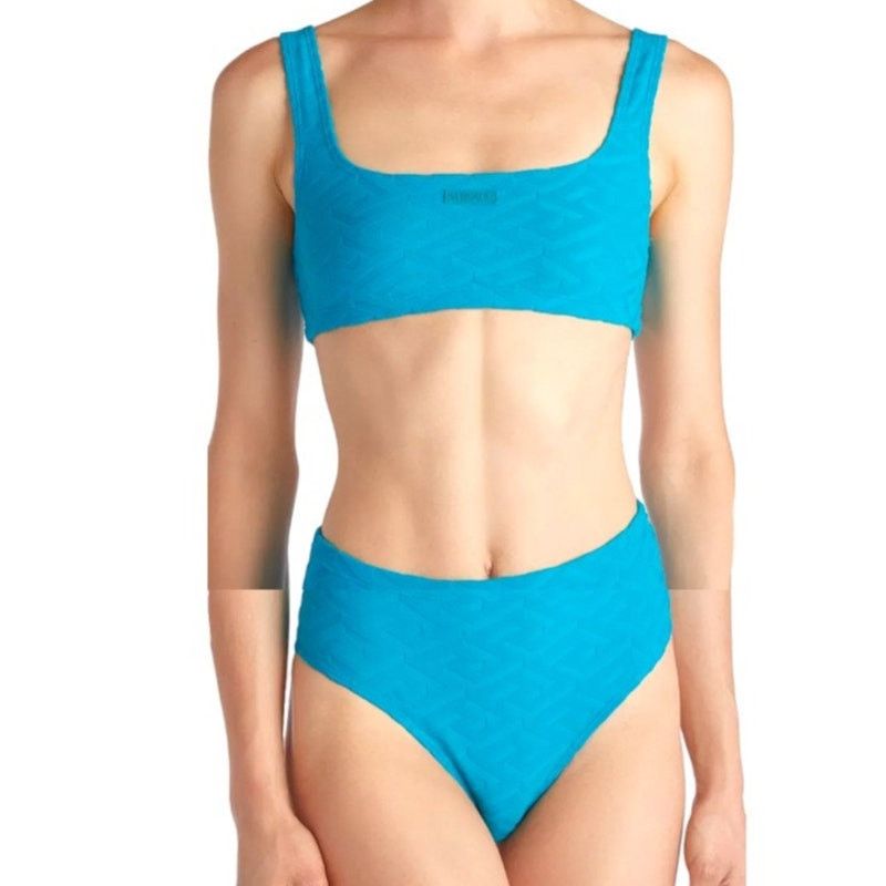 Calvin Klein VERSACE Greca Sponge Knit Bikini Top and Bottom Set, XS Size ONE SIZE - 21 Thumbnail