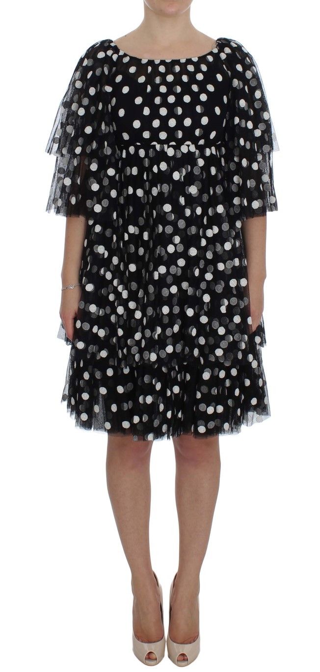Dolce & Gabbana Elegant Polka Dotted Ruffled Women's Dress Size S / US 4 / IT 40 - 1 Thumbnail
