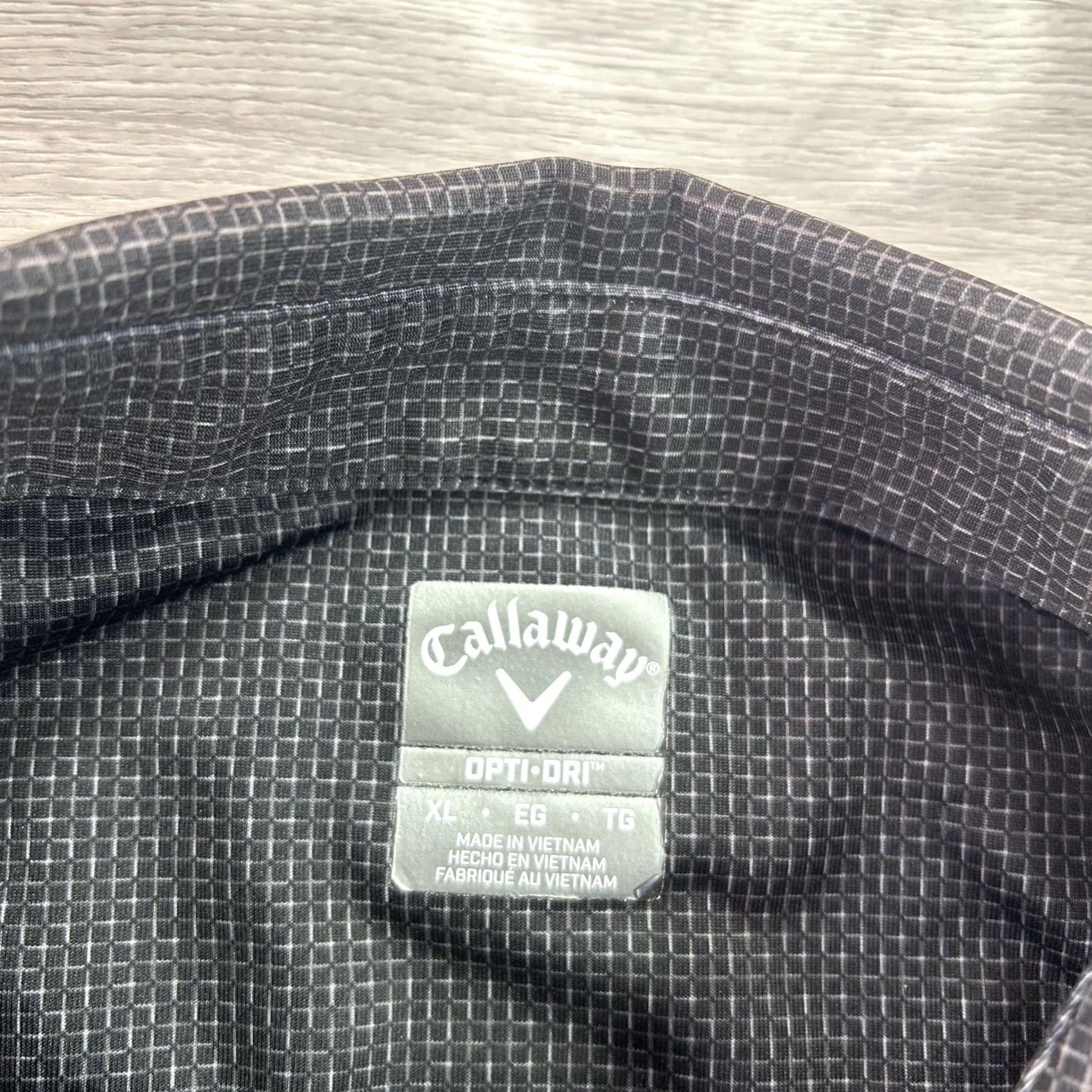 Callaway Callaway Opti-Dri Polo Shirt Mens XL Black Geometric Golf Polyester Performance Size US XL / EU 56 / 4 - 4 Thumbnail