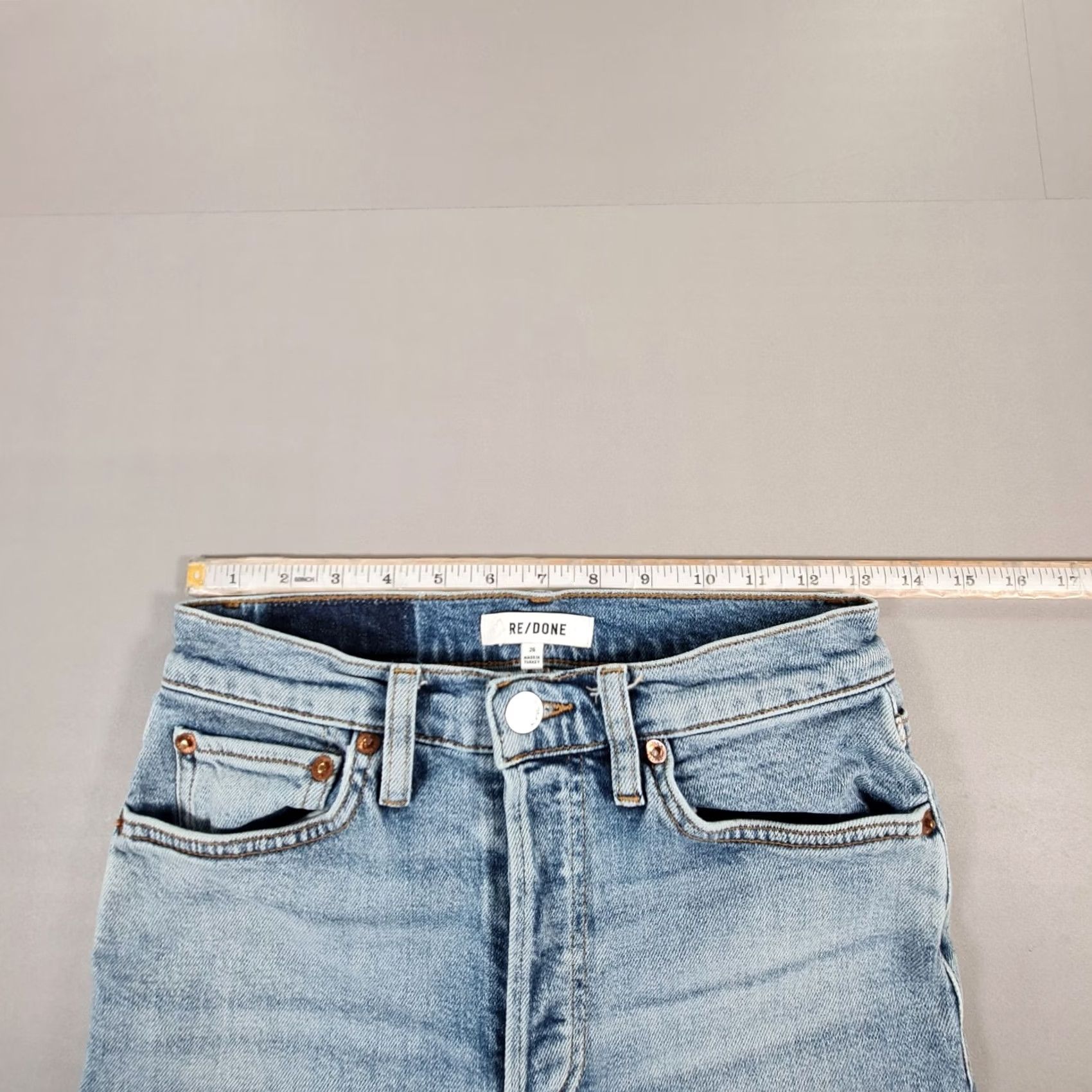 RE/DONE VINTAGE Re/Done Jeans Blue W26 L26 90s Ankle High Rise Stretch Denim Womens Jeans Size 26" / US 2 / IT 38 - 6 Thumbnail