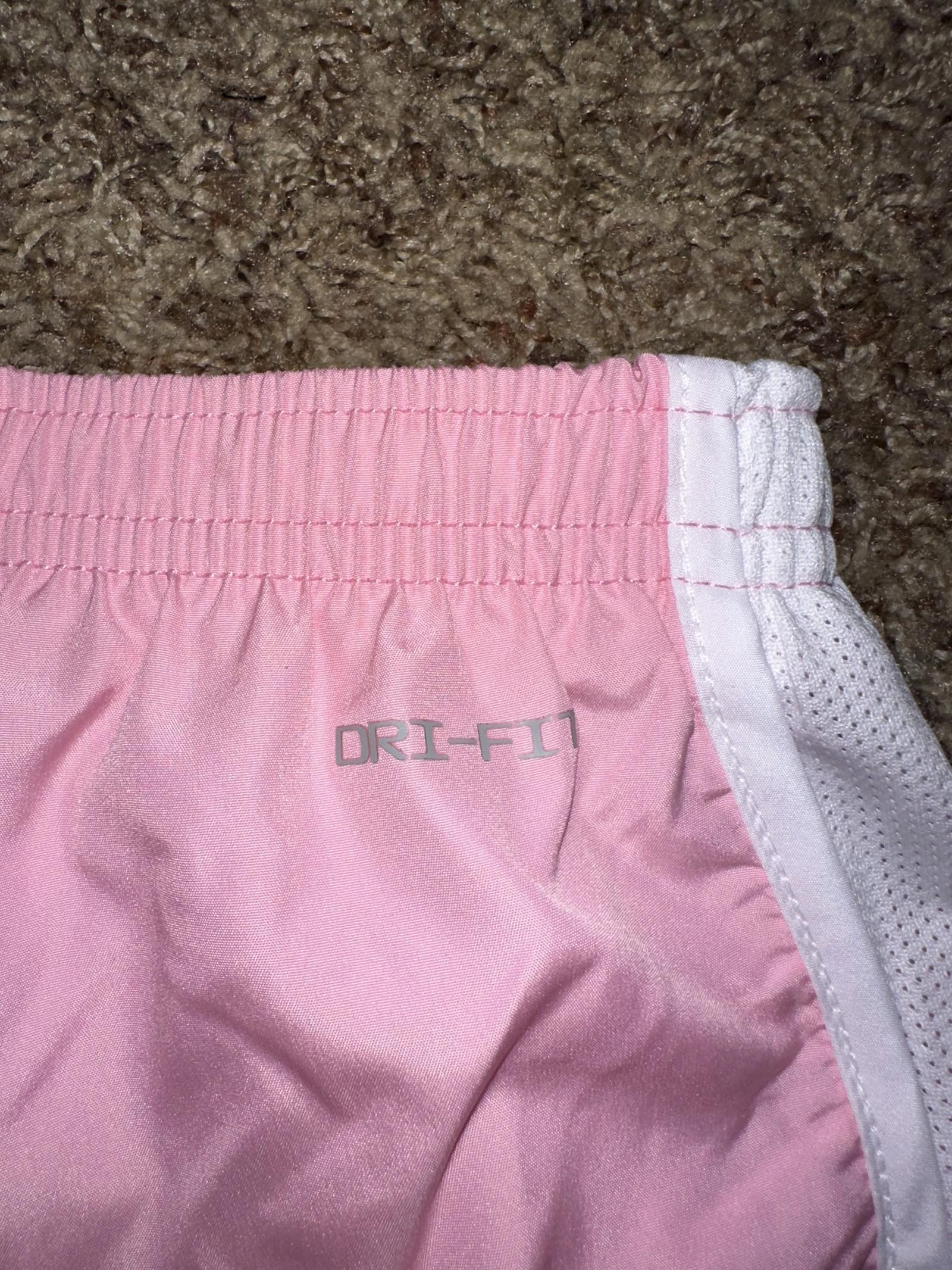 Nike Nike Girl`s Dri FIT Printed Dry Tempo Running Pink Shorts Size 24" / US 00 / IT 34 - 5 Thumbnail