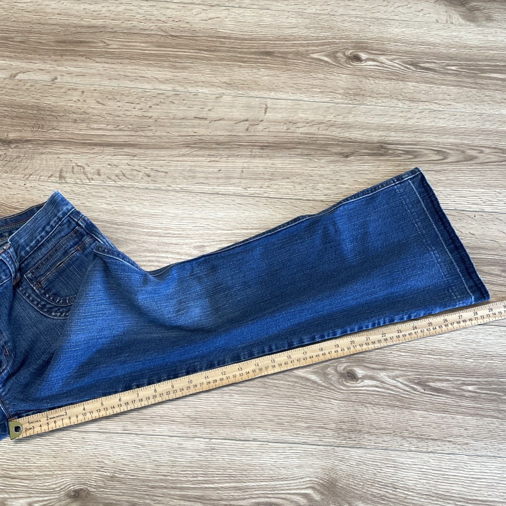 Gap VINTAGE Gap Women's Jeans 12 Bootcut Ankle Blue Stretch Denim Mid Rise Size 34" / US 12 / IT 48 - 6 Thumbnail
