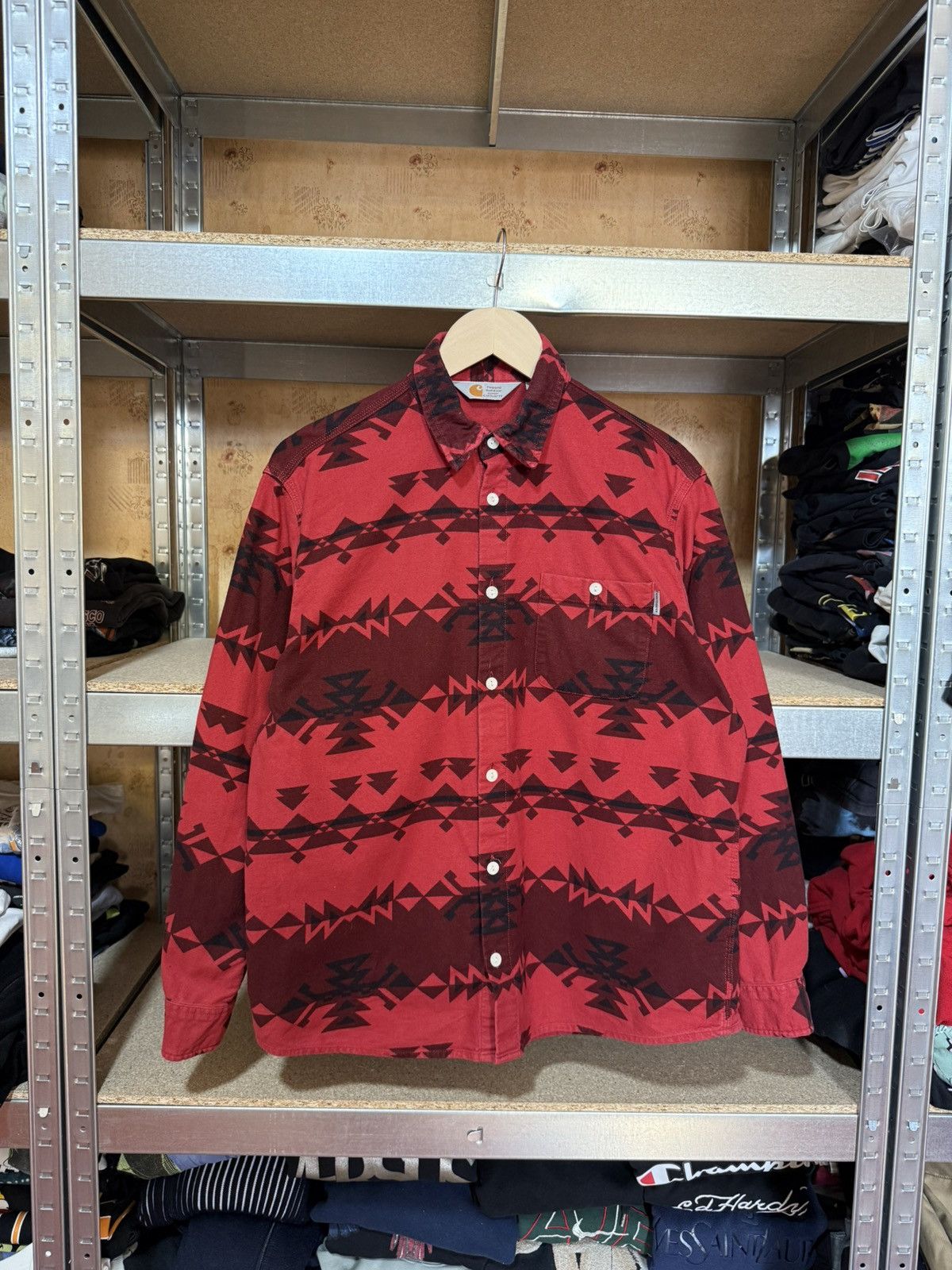 Carhartt × Carhartt Wip CARHARTT WIP Native Aztec Pattern Long Sleeve Button Shirt Size US L / EU 52-54 / 3 - 1 Thumbnail