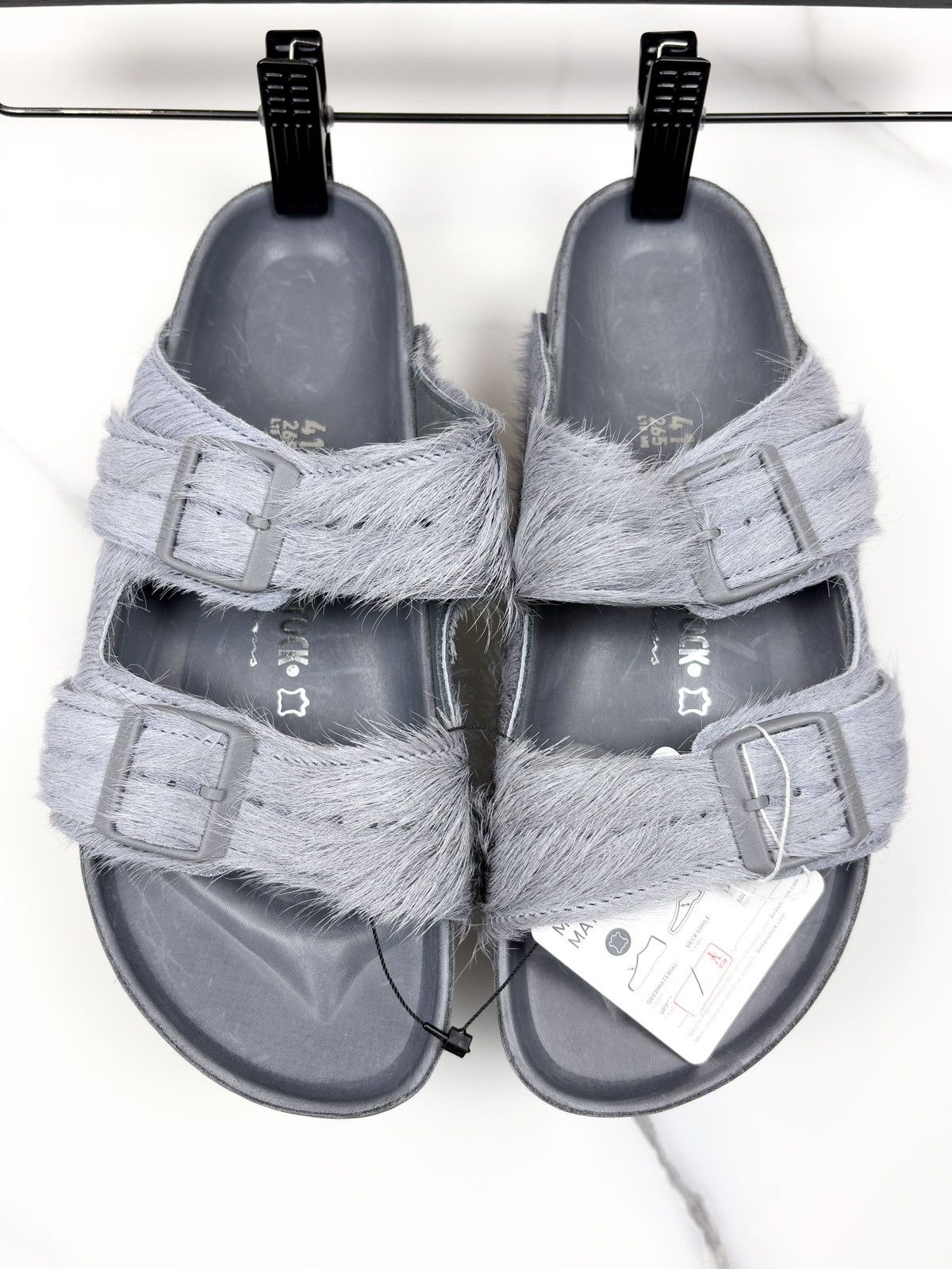 Birkenstock × Rick Owens × Rick Owens Drkshdw Rick Owens Pony Hair