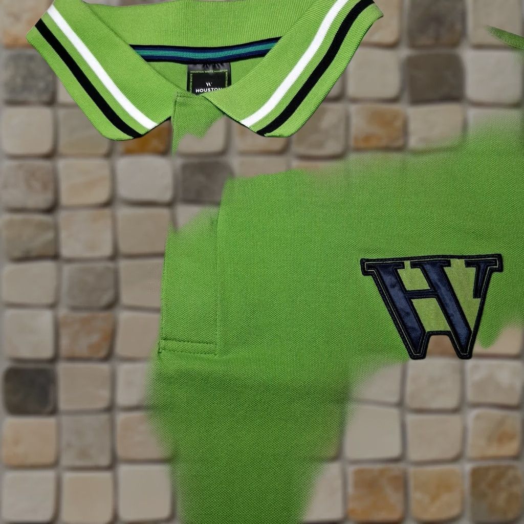 Vintage VINTAGE Houston White Polo Shirt Men 2XL Lime Green Woven W Sporty Golf Preppy Size US XXL / EU 58 / 5 - 1 Thumbnail