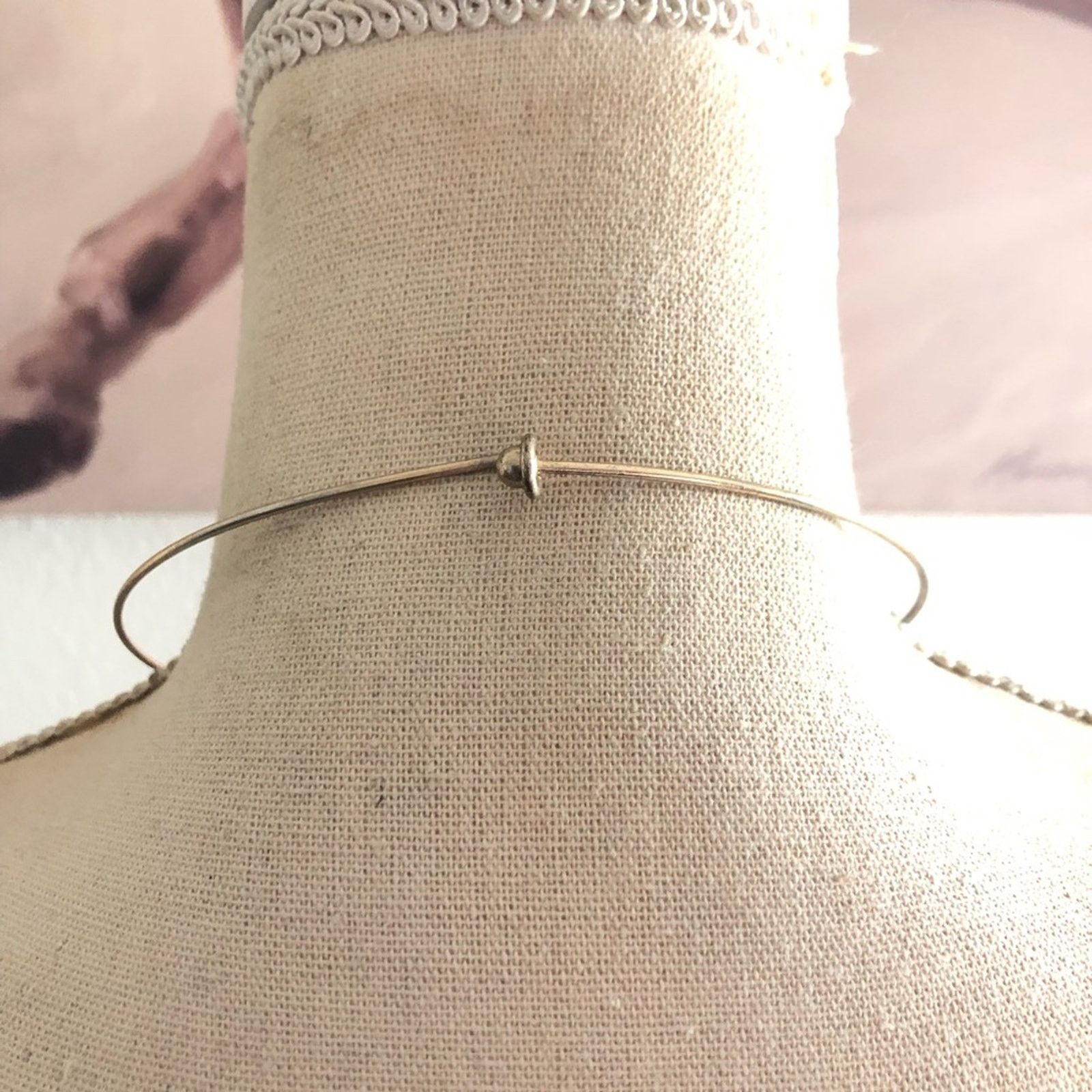 Handmade Handcrafted medieval look genuine leather gold choker Size ONE SIZE - 5 Thumbnail