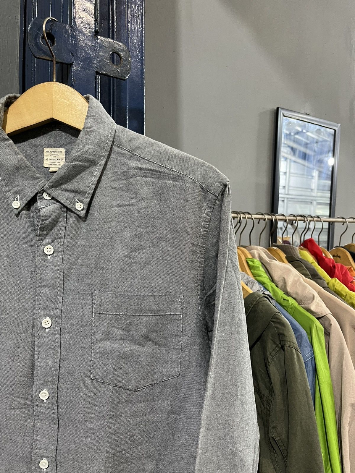 Giordano Giordano chambray button ups shirt long sleeve Size US L / EU 52-54 / 3 - 7 Thumbnail