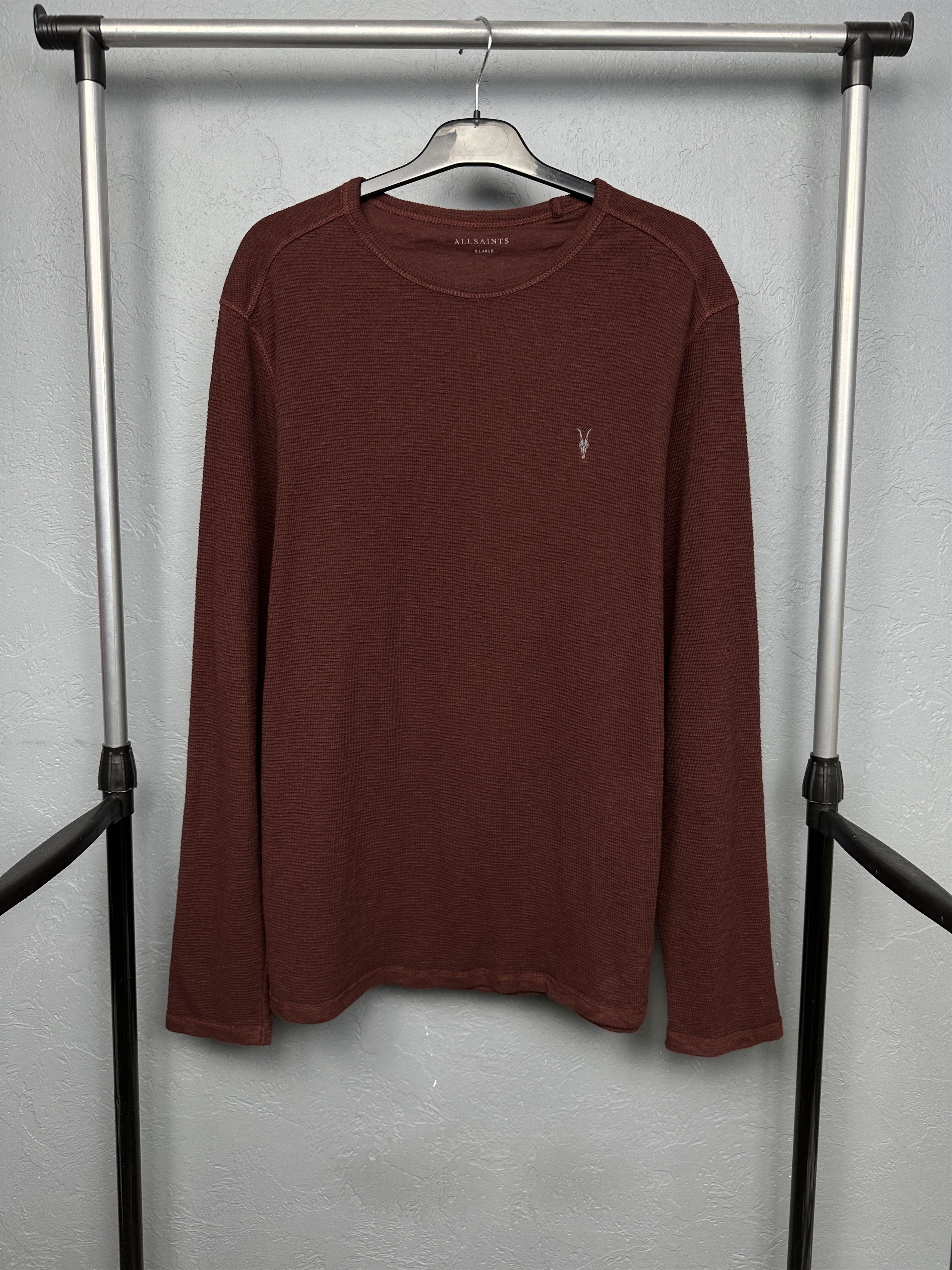 Allsaints Allsaints Clash Crew Neck Mens Ribbed Sweater Size US XL / EU 56 / 4 - 1 Thumbnail
