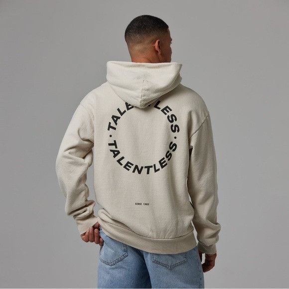Designer × Talentless NEW MENS TALENTLESS CIRCLE LOGO BONE HOODIE SZ LARGE L Size US L / EU 52-54 / 3 - 1 Thumbnail