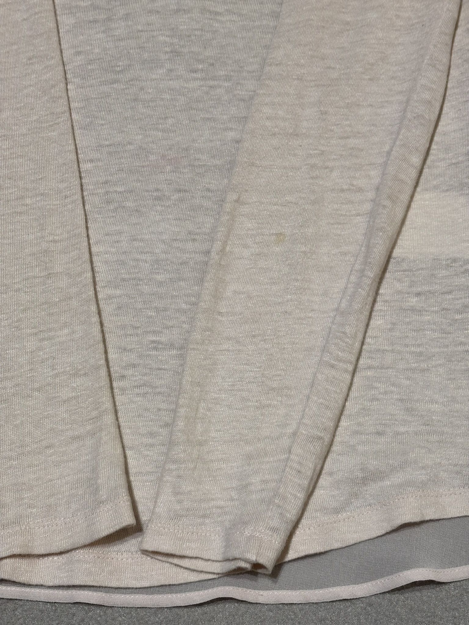 Sandro Sandro V-neck Ecru blouse Linen Silk Size L / US 10 / IT 46 - 7 Thumbnail