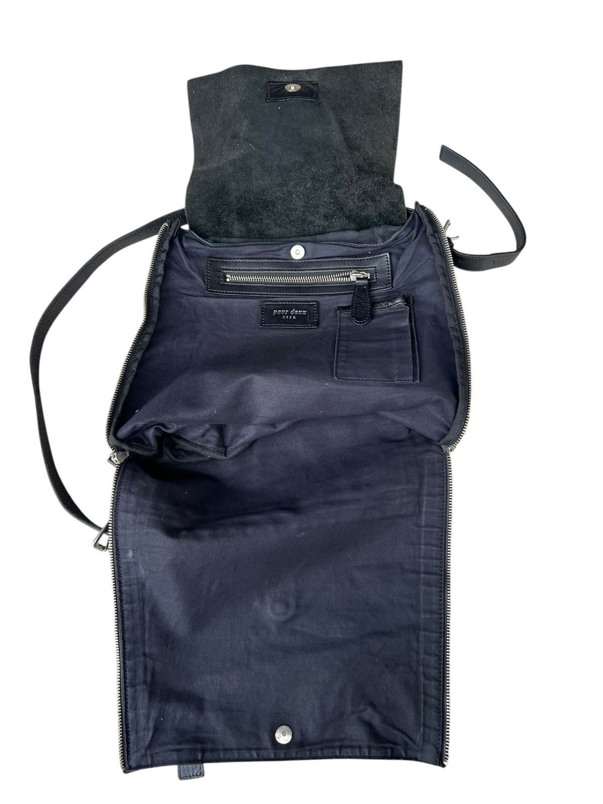 Leather Pour Deux Acce Japan Black Leather Backpack Rucksack Bag Size ONE SIZE - 20 Thumbnail
