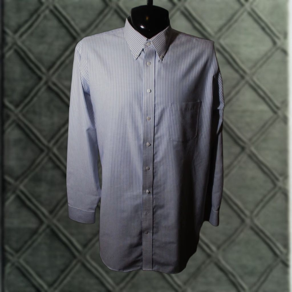stafford mens dress shirts Wrinkle Free Broadcloth Shirt Taupe Tan Beige Size 16 46in Preppy Tumble Dry Men's Stafford red button-down dress