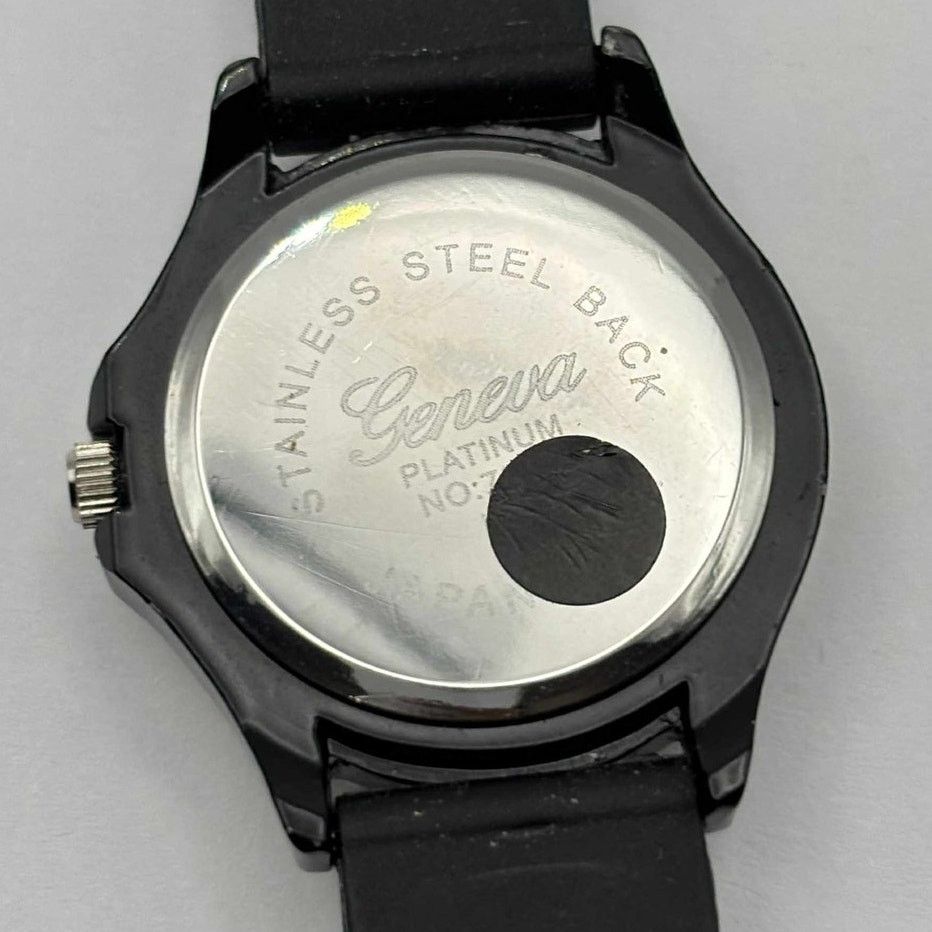 Geneva Black Crystal Geneva Watch Size ONE SIZE - 4 Thumbnail