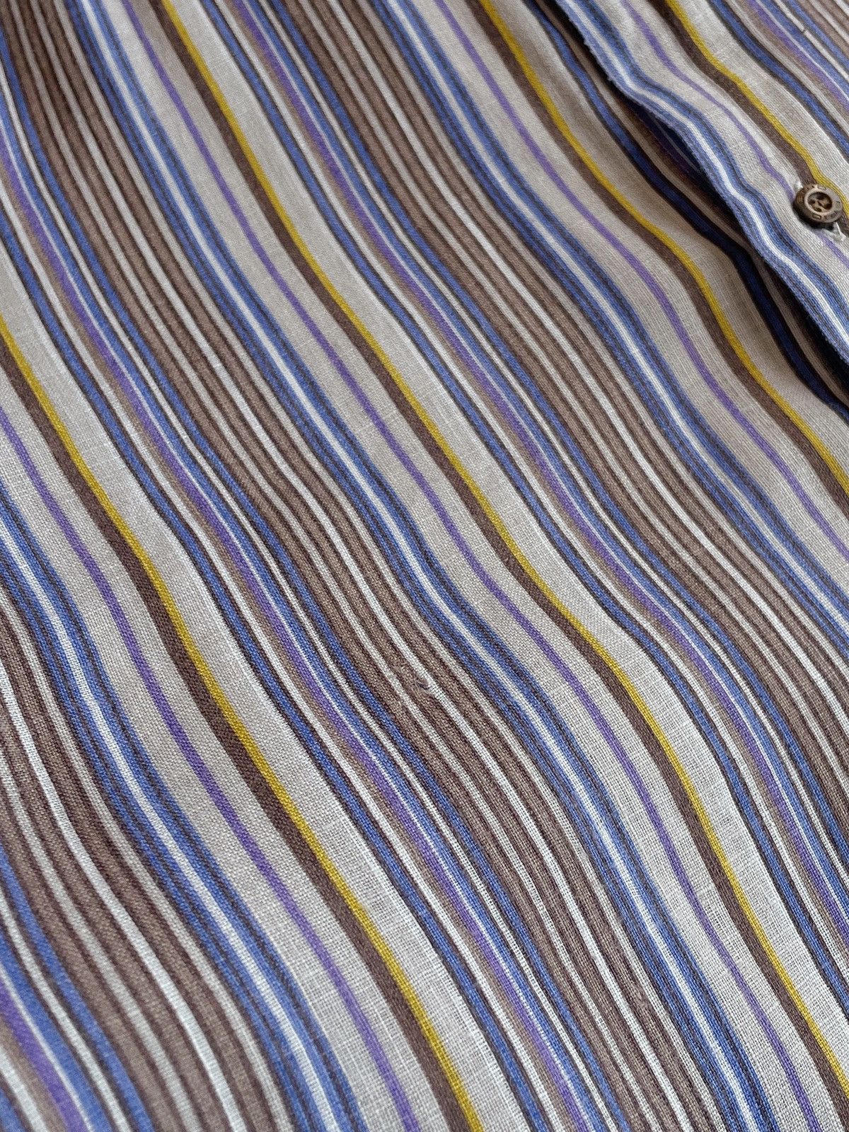 Etro Etro Milano Linen Striped Shirt Size US L / EU 52-54 / 3 - 13 Thumbnail
